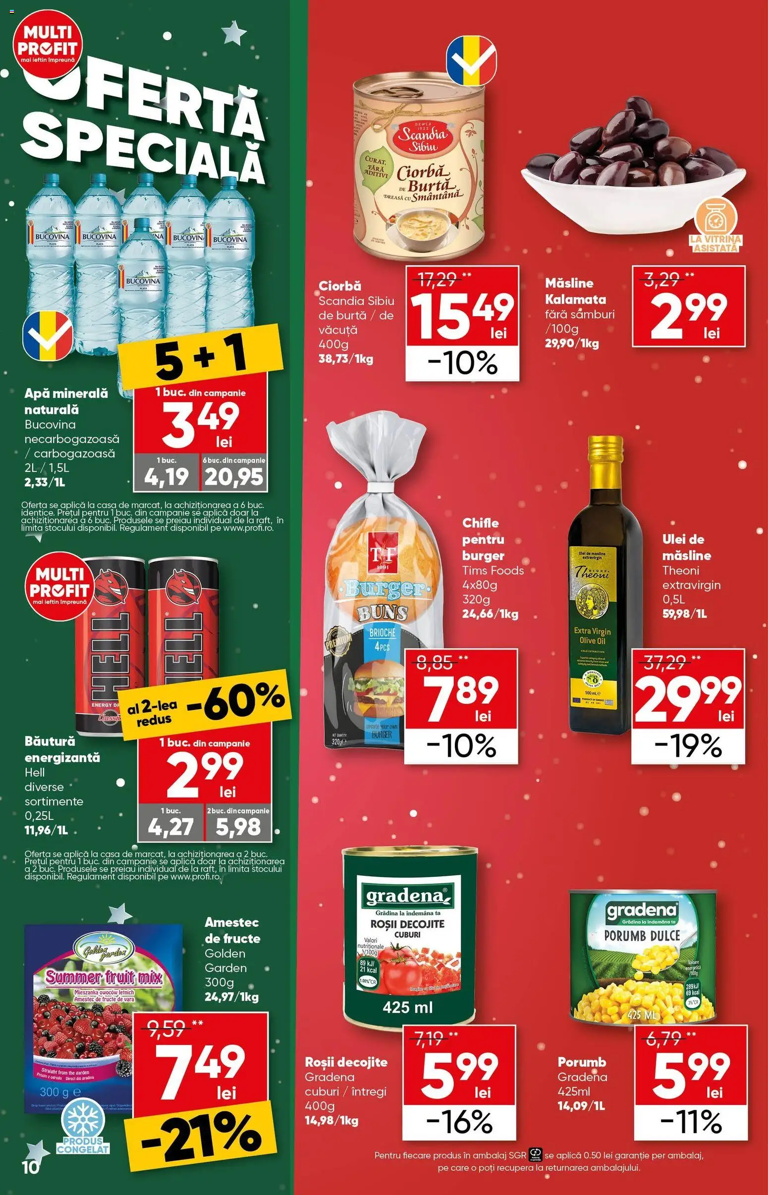 Catalog Profi 10 - 23 Decembrie 2025 | Pagina 10 | Produse: Măsline, Ulei, Roșii, Burger