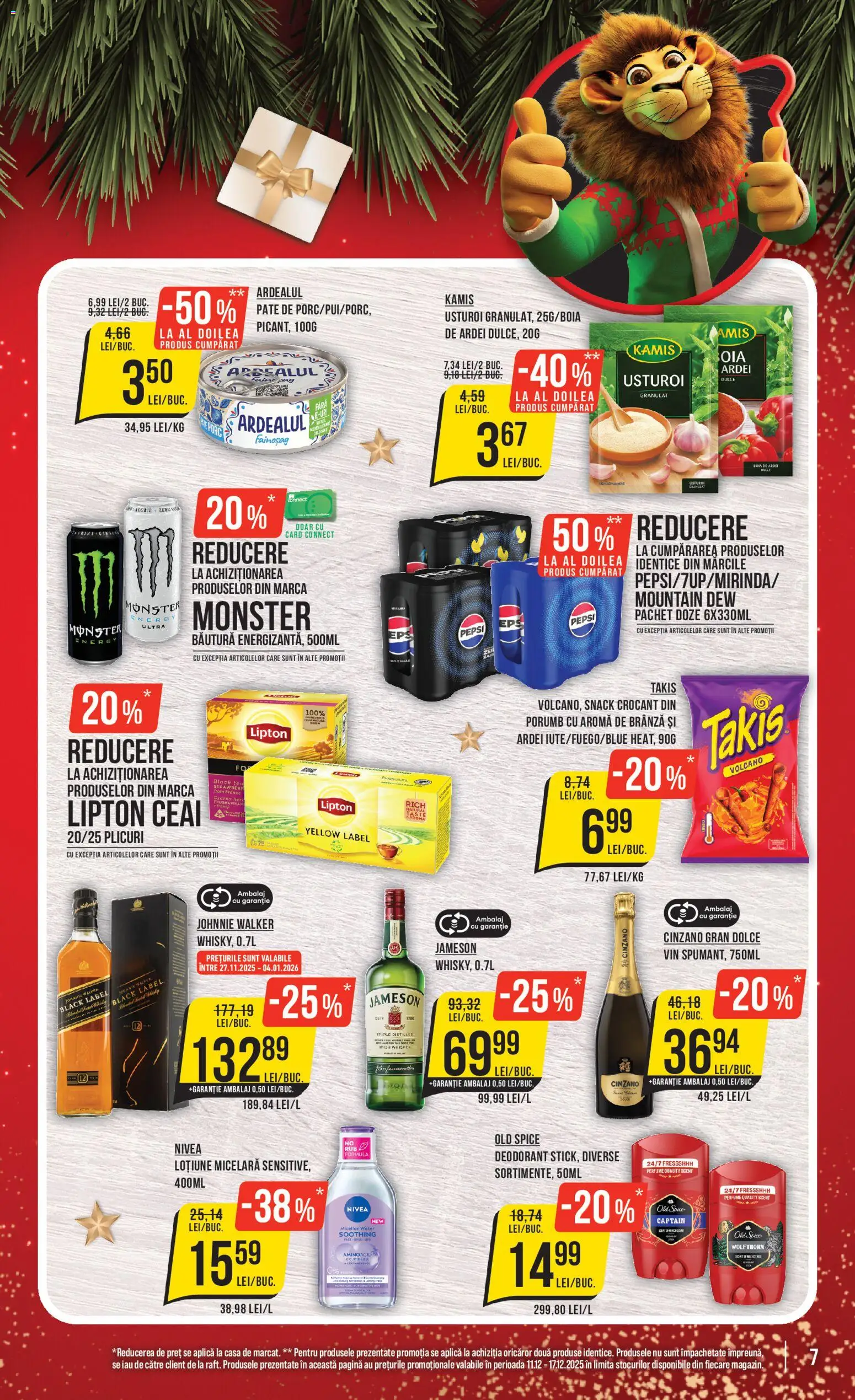 Catalog Mega Image 11 - 16 Decembrie 2025 | Pagina 7 | Produse: Kısırlaştırılmış Kedi Maması, Brânză, Deodorant, Porumb