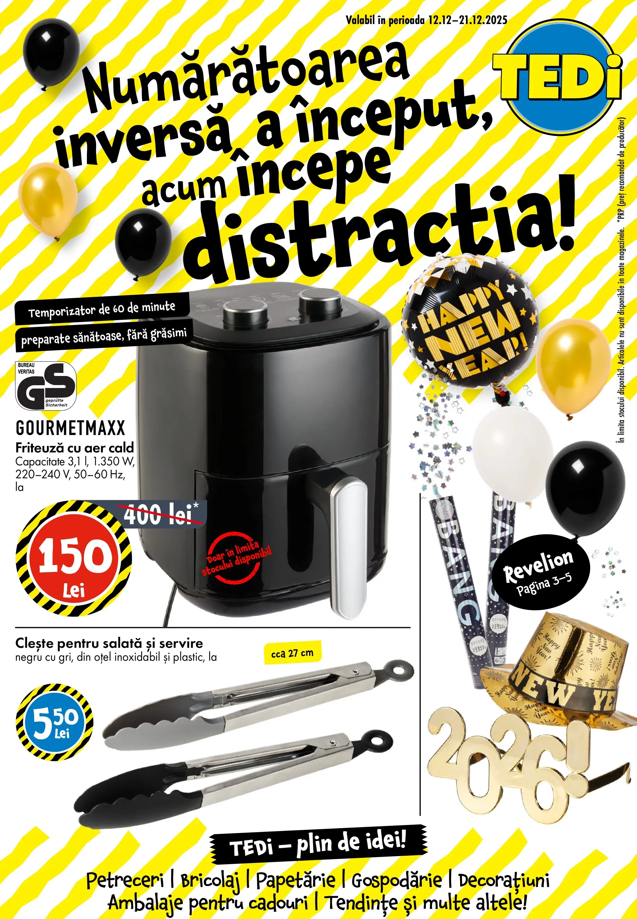 Catalog TEDi 10 - 19 Decembrie 2025 | Pagina 1 | Produse: Ginseng, Clește, Friteuză, Salată