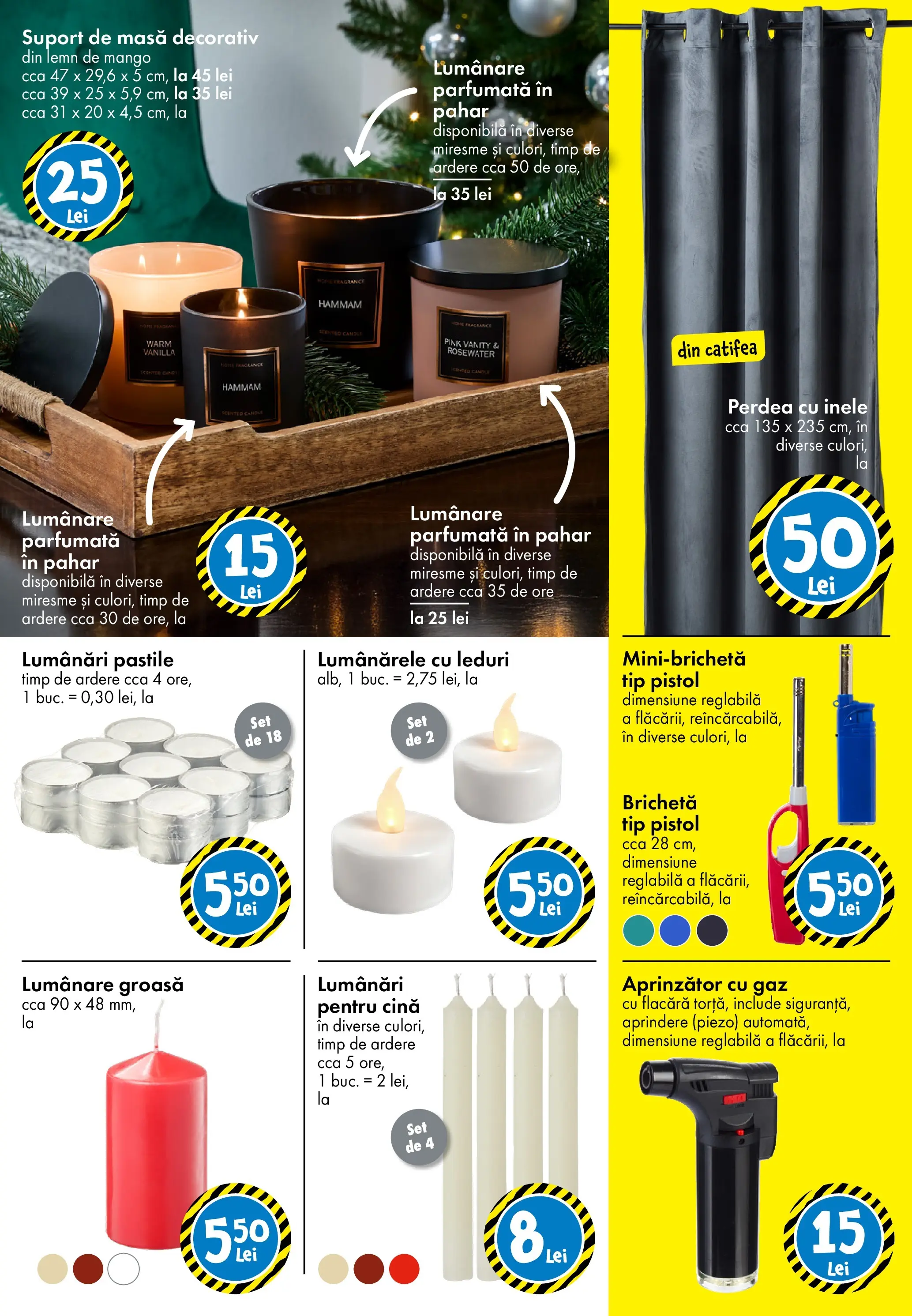 Catalog TEDi 10 - 19 Decembrie 2025 | Pagina 10 | Produse: Masă, Perdea, Lumânare, Mango