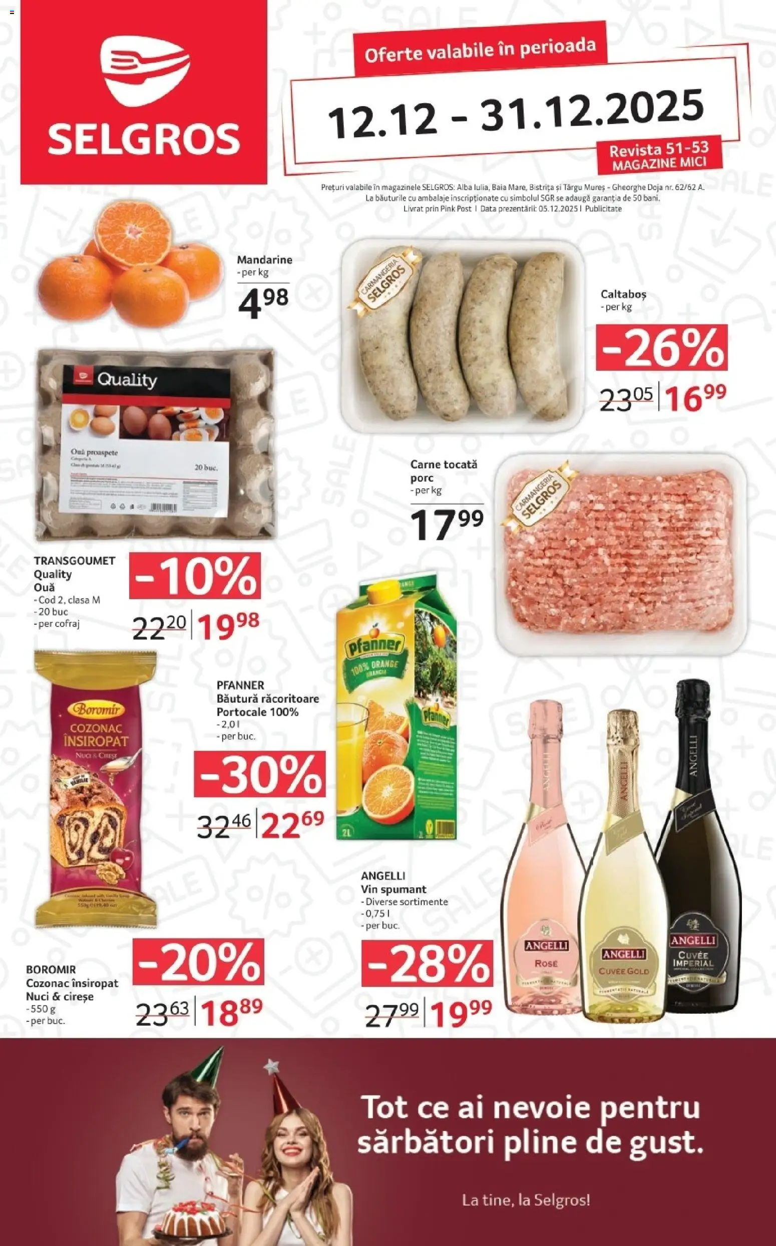 Catalog Selgros 12 - 30 Decembrie 2025 | Pagina 1 | Produse: Ouă, Portocale, Mandarine, Nuci