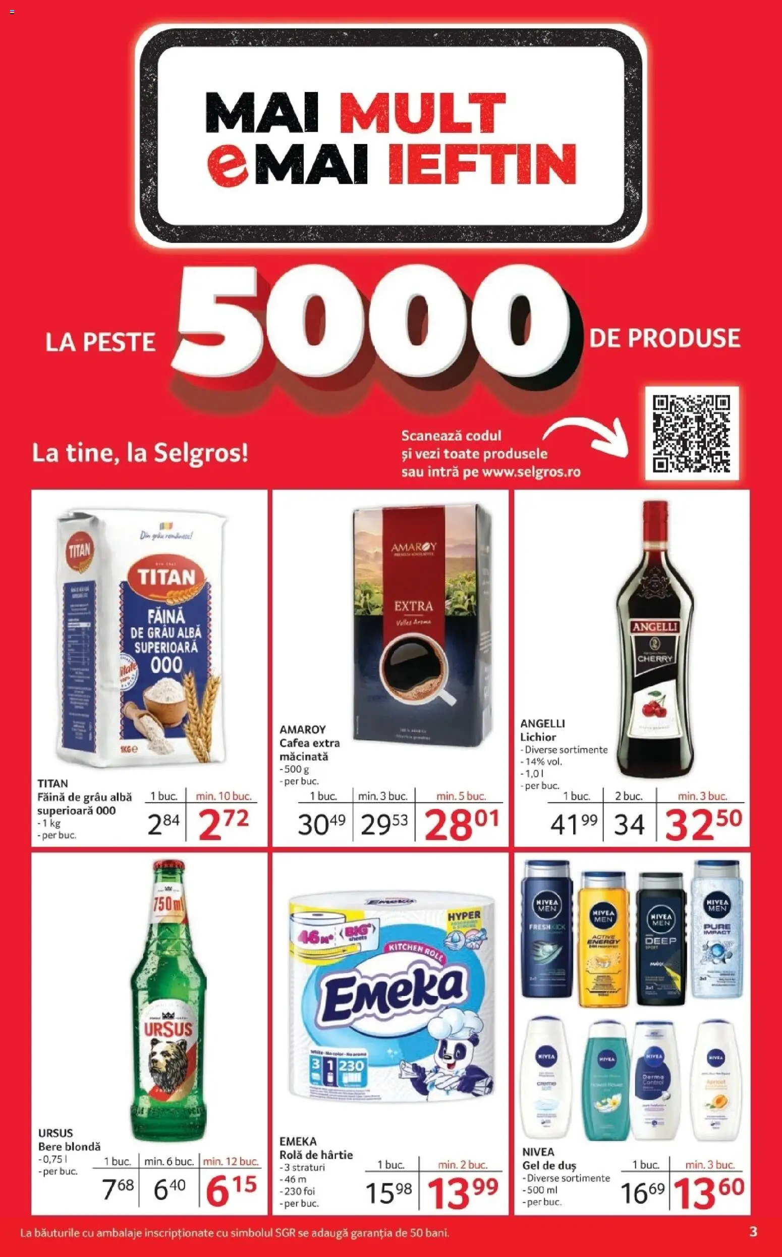 Catalog Selgros 12 - 30 Decembrie 2025 | Pagina 3 | Produse: Duș, Peluş Köpek Yatağı, Cafea, Făină