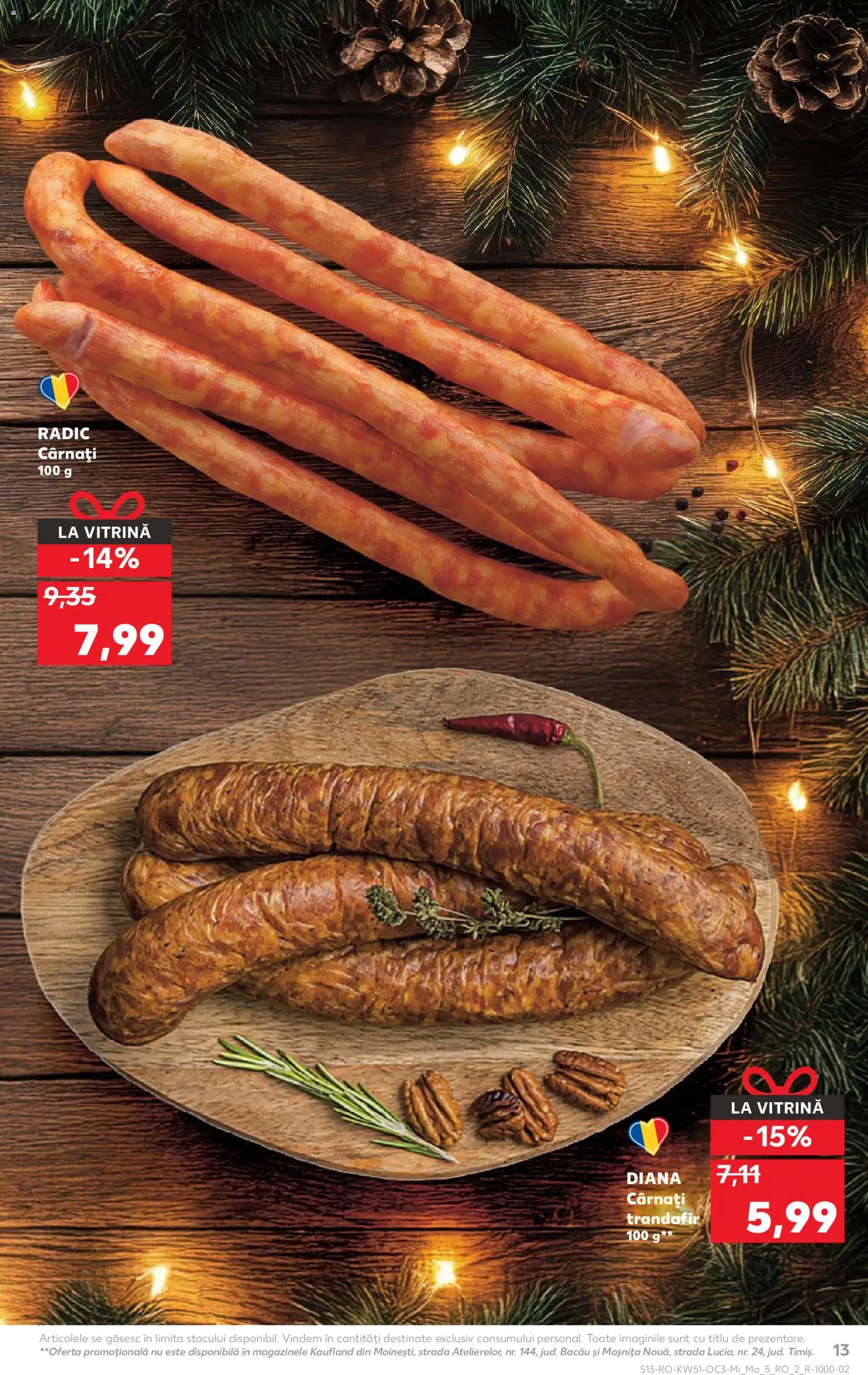 Catalog Kaufland 17 - 22 Decembrie 2025 | Pagina 13 | Produse: Trandafir, Vitrină, Cârnați