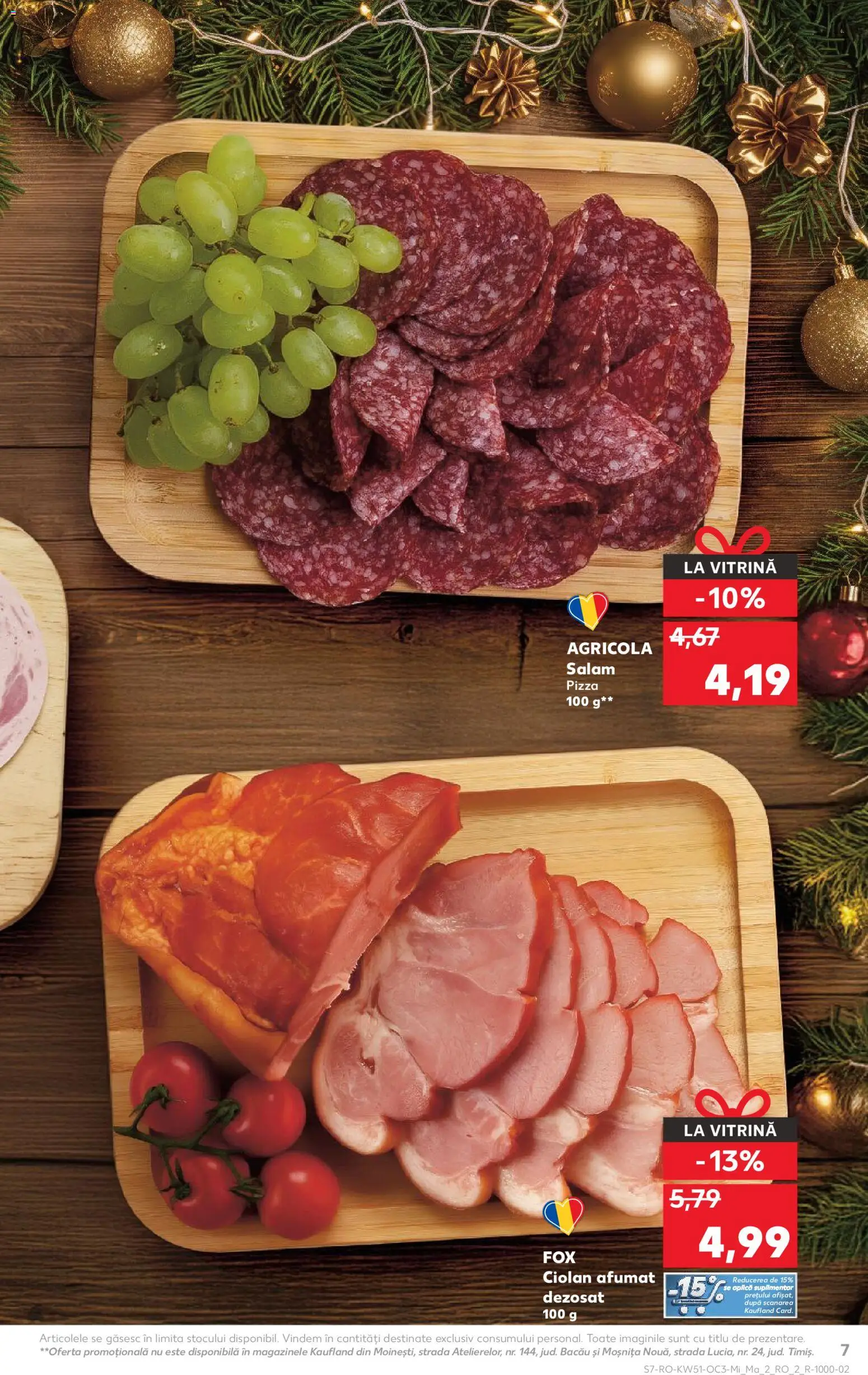 Catalog Kaufland 17 - 22 Decembrie 2025 | Pagina 7 | Produse: Vitrină, Salam, Pizza