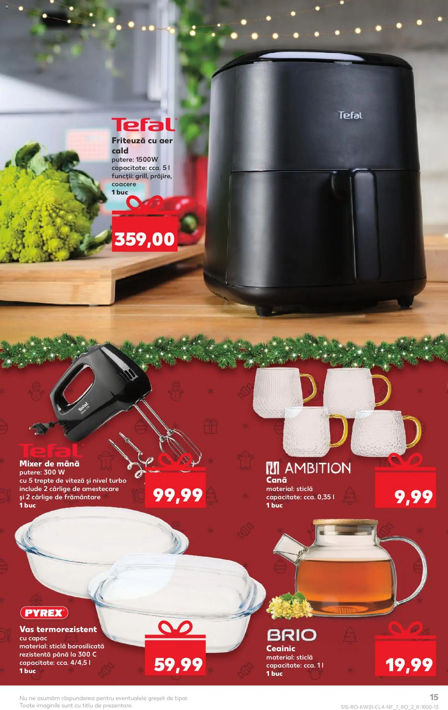 Catalog Kaufland 17 - 22 Decembrie 2025 | Pagina 15 | Produse: Ginseng, Ceainic, Mixer, Friteuză