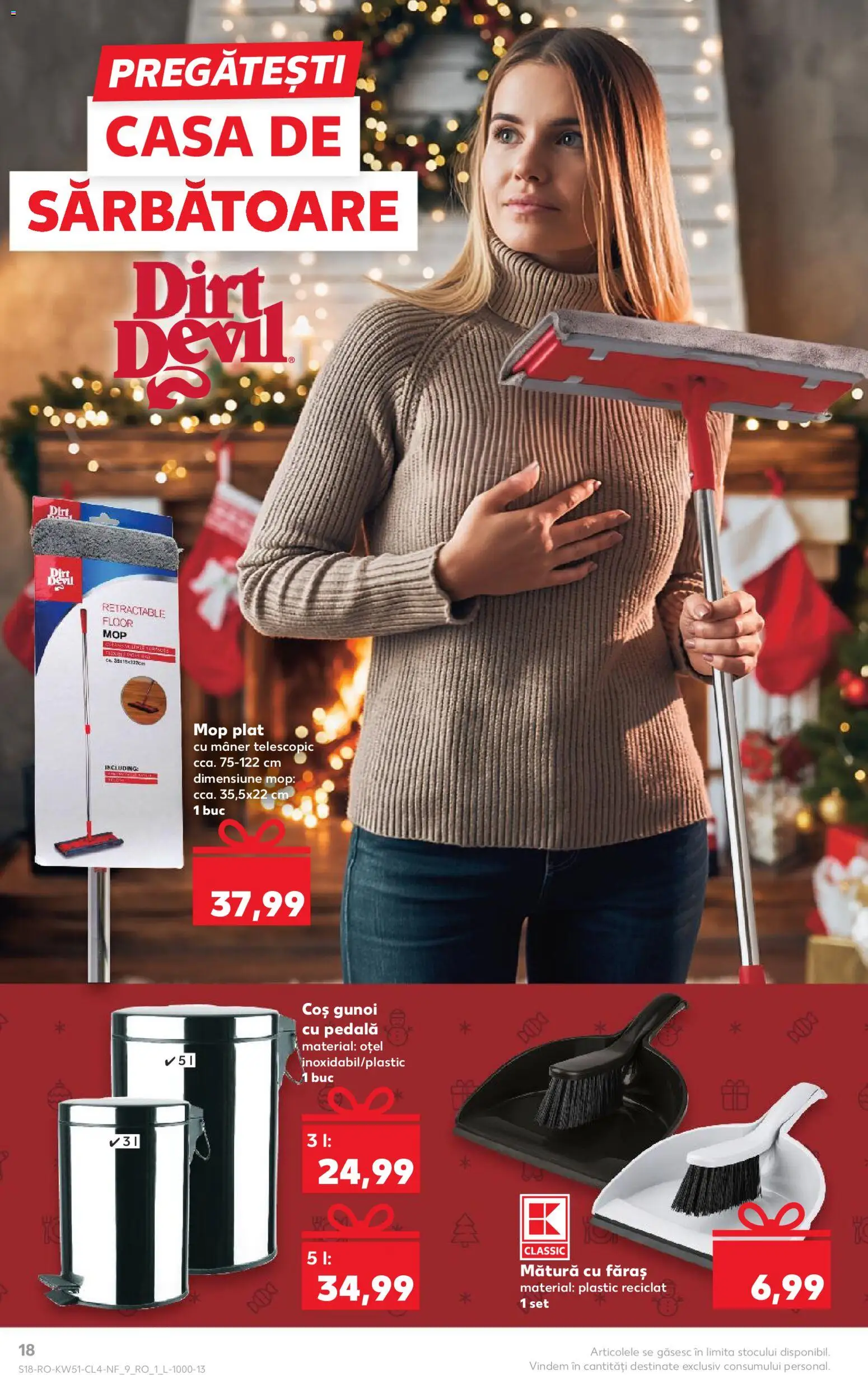 Catalog Kaufland 17 - 22 Decembrie 2025 | Pagina 18 | Produse: Mop, Mătură, Coș, Mâner