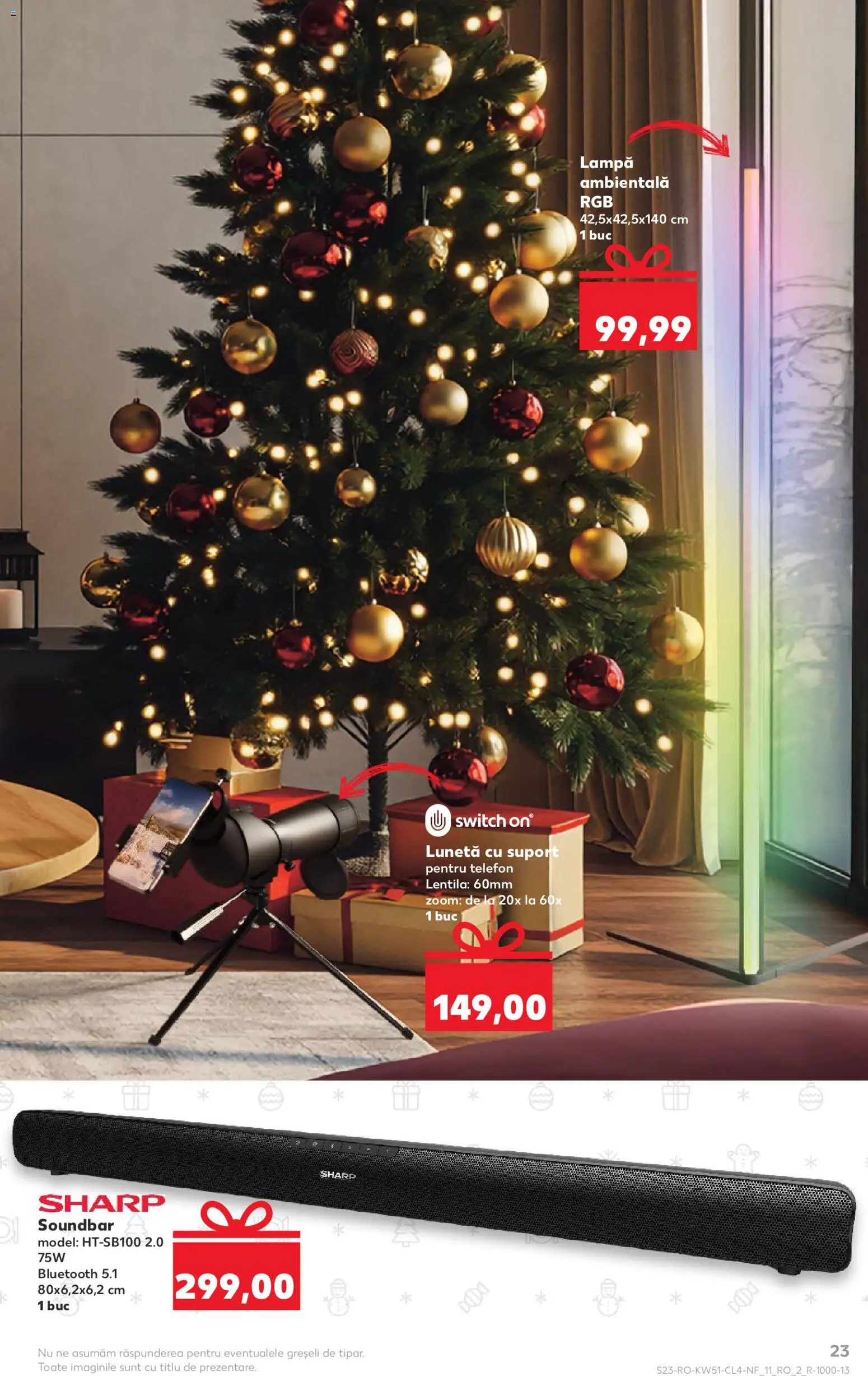Catalog Kaufland 17 - 22 Decembrie 2025 | Pagina 23 | Produse: Soundbar, Telefon, Lampă