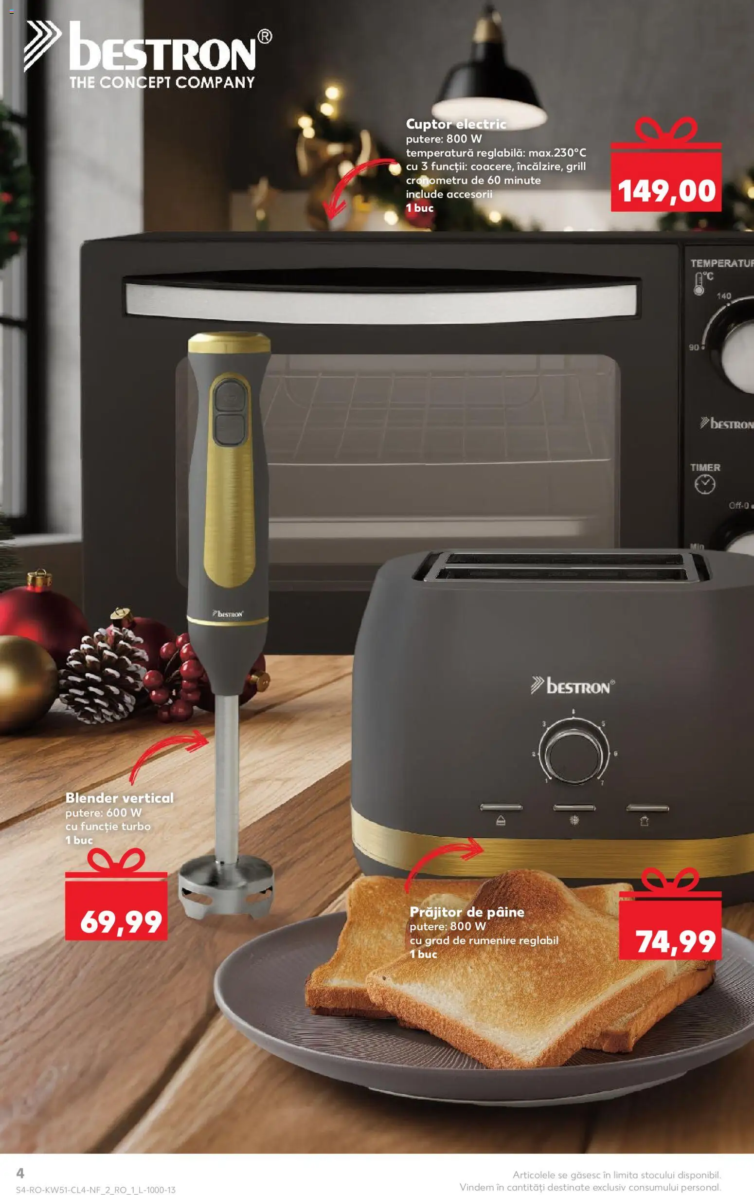 Catalog Kaufland 17 - 22 Decembrie 2025 | Pagina 4 | Produse: Blender, Cuptor, Grill, Pâine