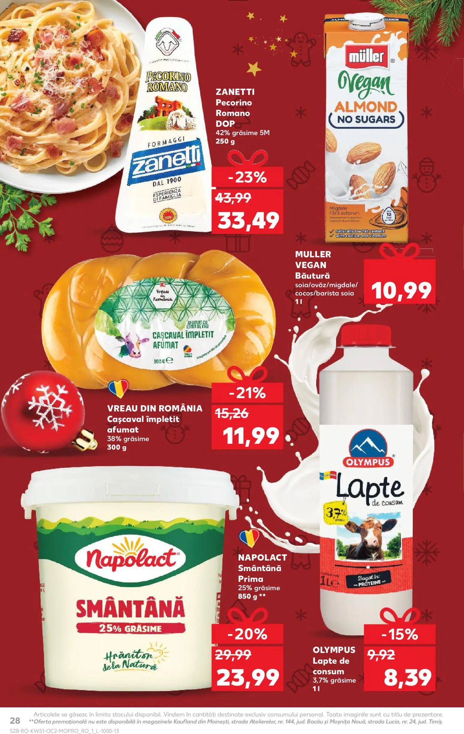 Catalog Kaufland 17 - 22 Decembrie 2025 | Pagina 28 | Produse: Masaüstü kılıfı, Cașcaval, Migdale, Smântână