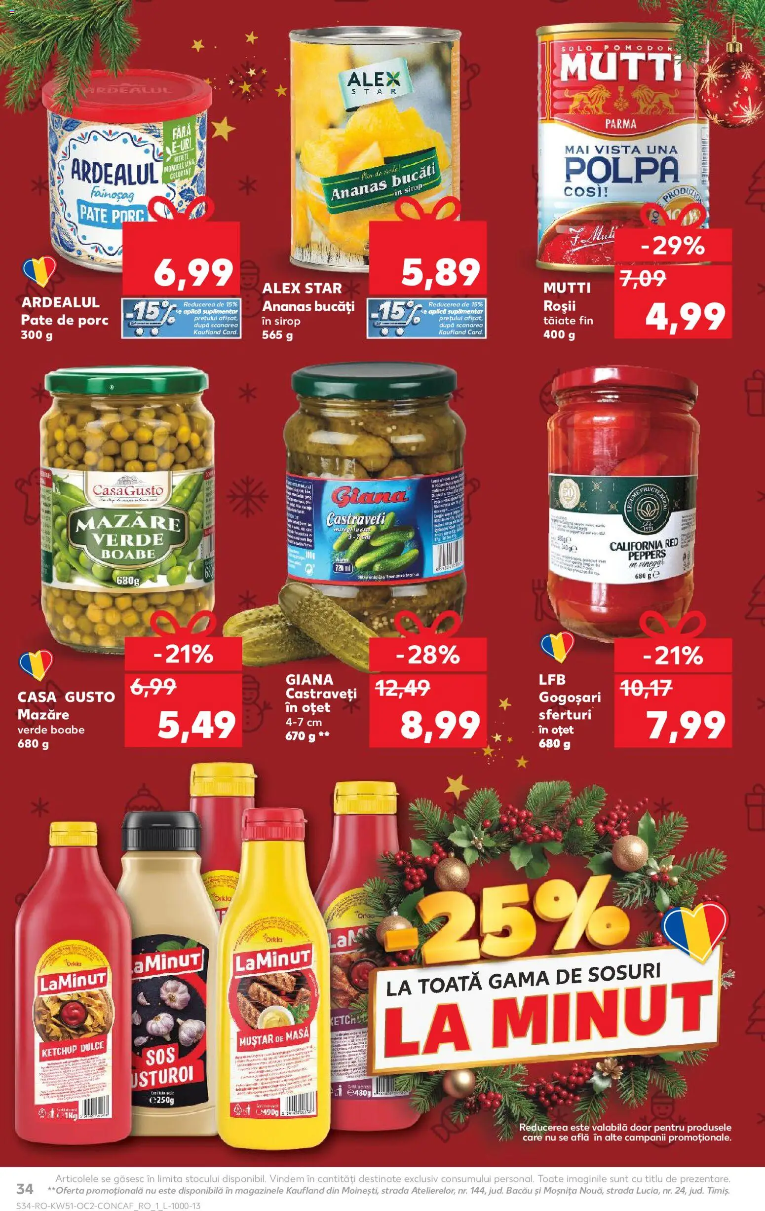 Catalog Kaufland 17 - 22 Decembrie 2025 | Pagina 34 | Produse: Masă, Ketchup, Castraveți, Usturoi