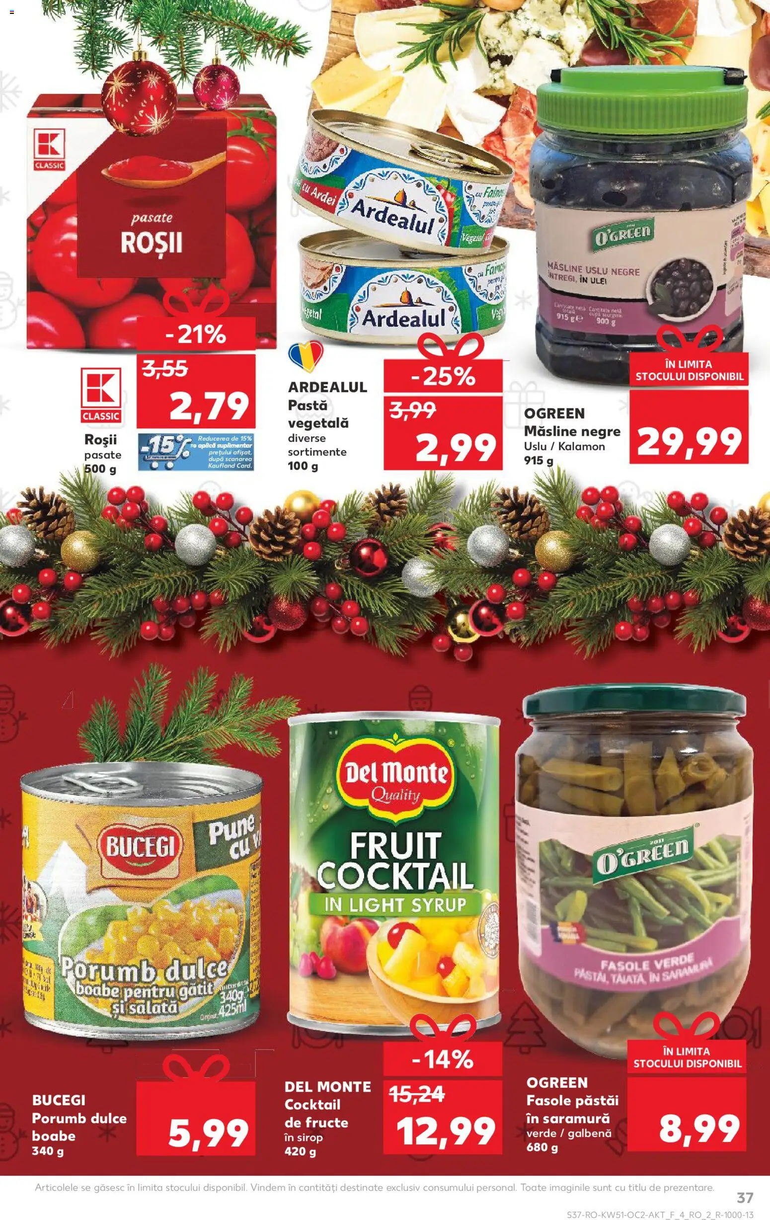 Catalog Kaufland 17 - 22 Decembrie 2025 | Pagina 37 | Produse: Măsline, Ardei, Ulei, Salată