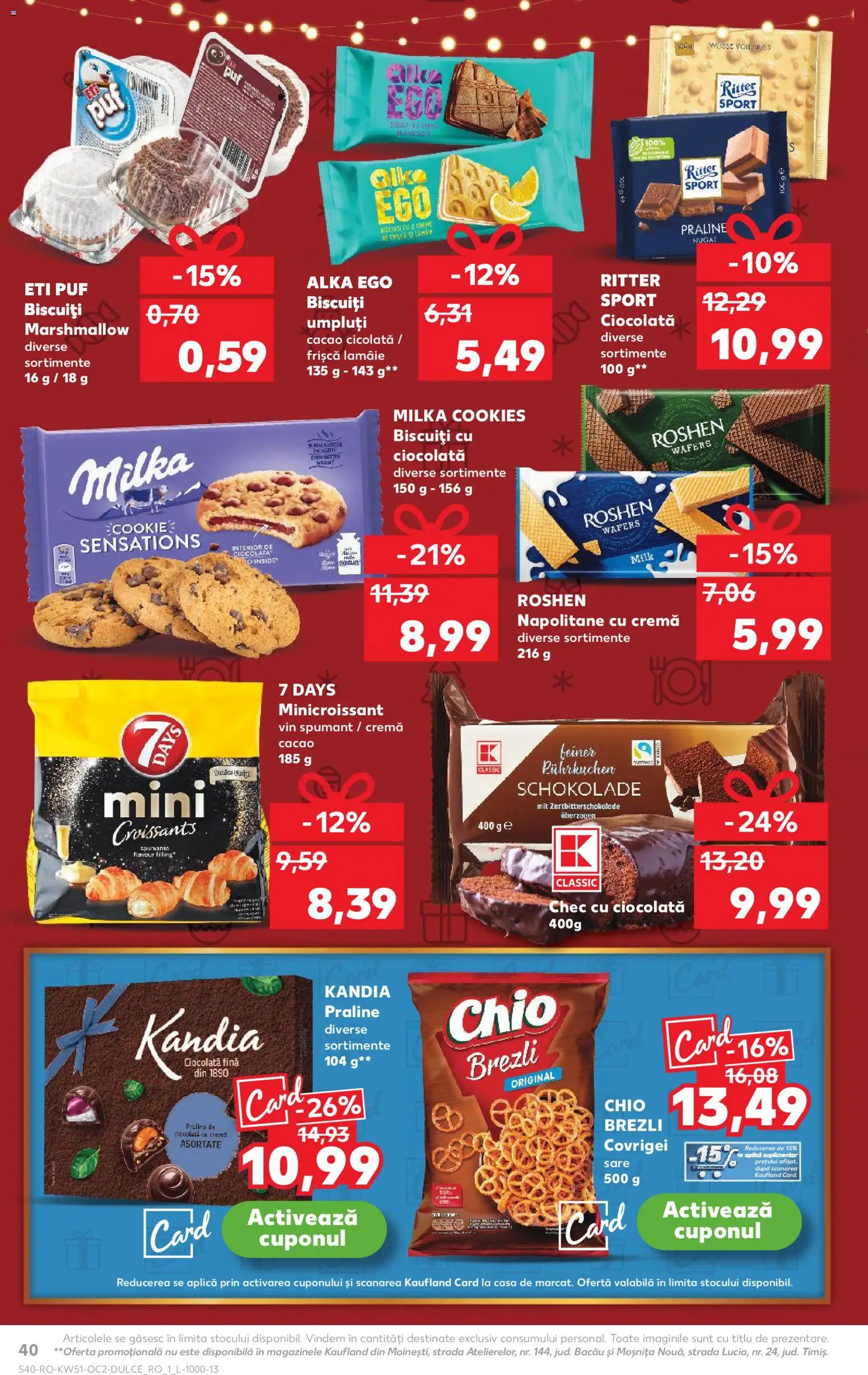 Catalog Kaufland 17 - 22 Decembrie 2025 | Pagina 40 | Produse: Praline, Cacao, Biscuiți, Sare