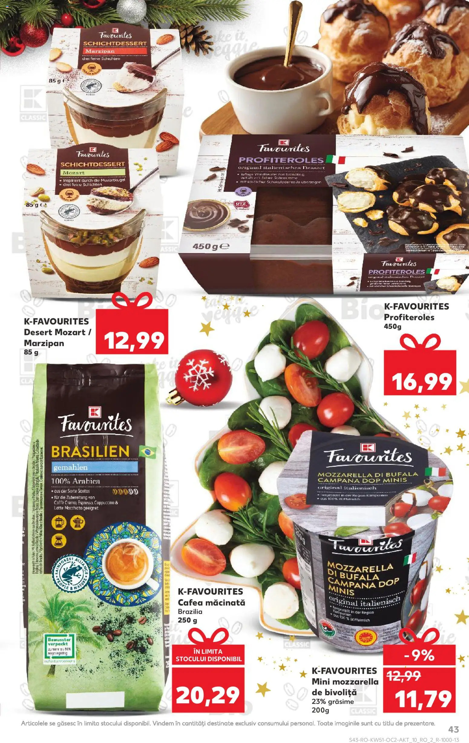 Catalog Kaufland 17 - 22 Decembrie 2025 | Pagina 43 | Produse: Mozzarella, Cremă, Cafea