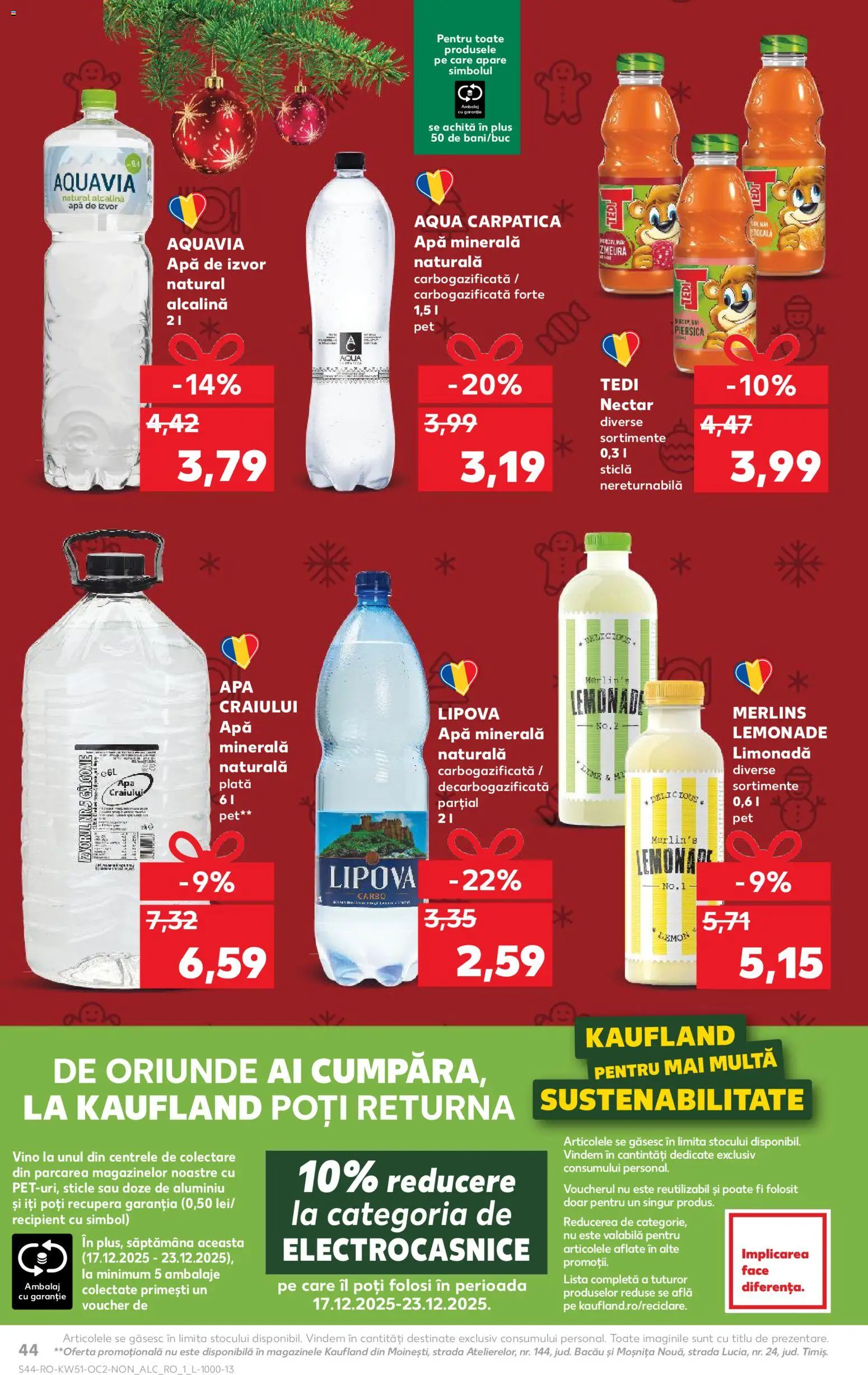 Catalog Kaufland 17 - 22 Decembrie 2025 | Pagina 44 | Produse: Zmeură, Sıcak su torbası, Yazı tahtası kalemi, Apă