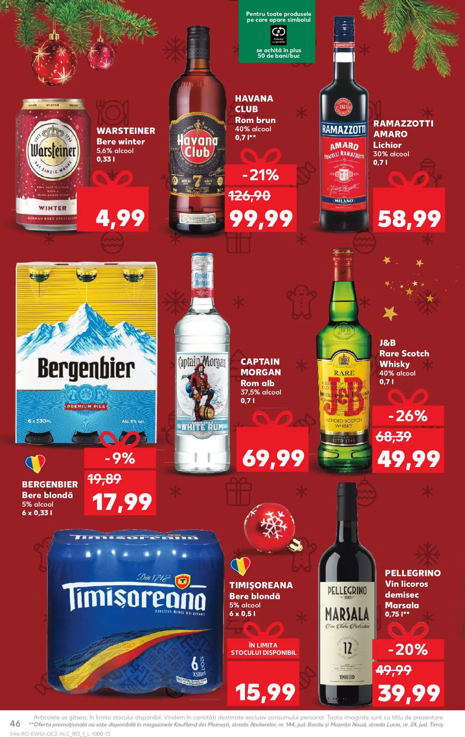 Catalog Kaufland 17 - 22 Decembrie 2025 | Pagina 46 | Produse: Vin, Bere, Rom, Plastik Kulübe