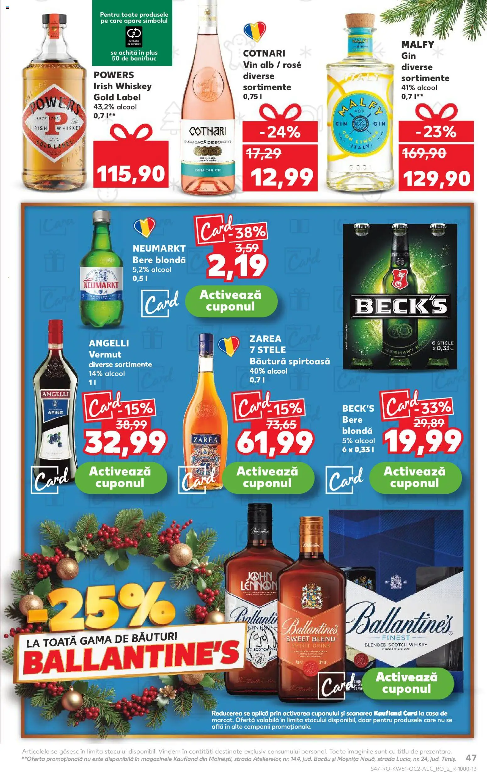 Catalog Kaufland 17 - 22 Decembrie 2025 | Pagina 47 | Produse: Afine, Vin, Bere, Gin