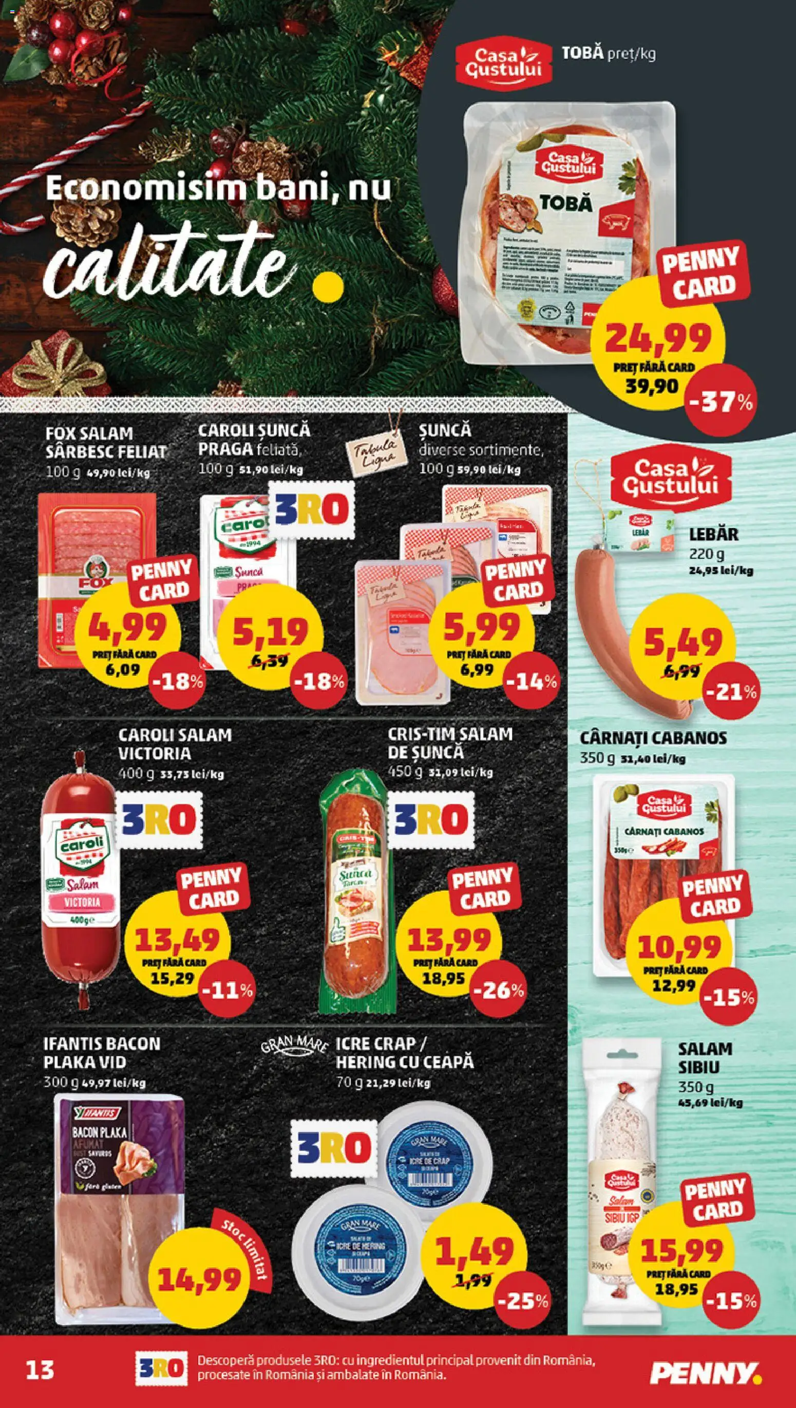 Catalog PENNY Market 17 - 25 Decembrie 2025 | Pagina 13 | Produse: Bacon, Șuncă, Ceapă, Cârnați