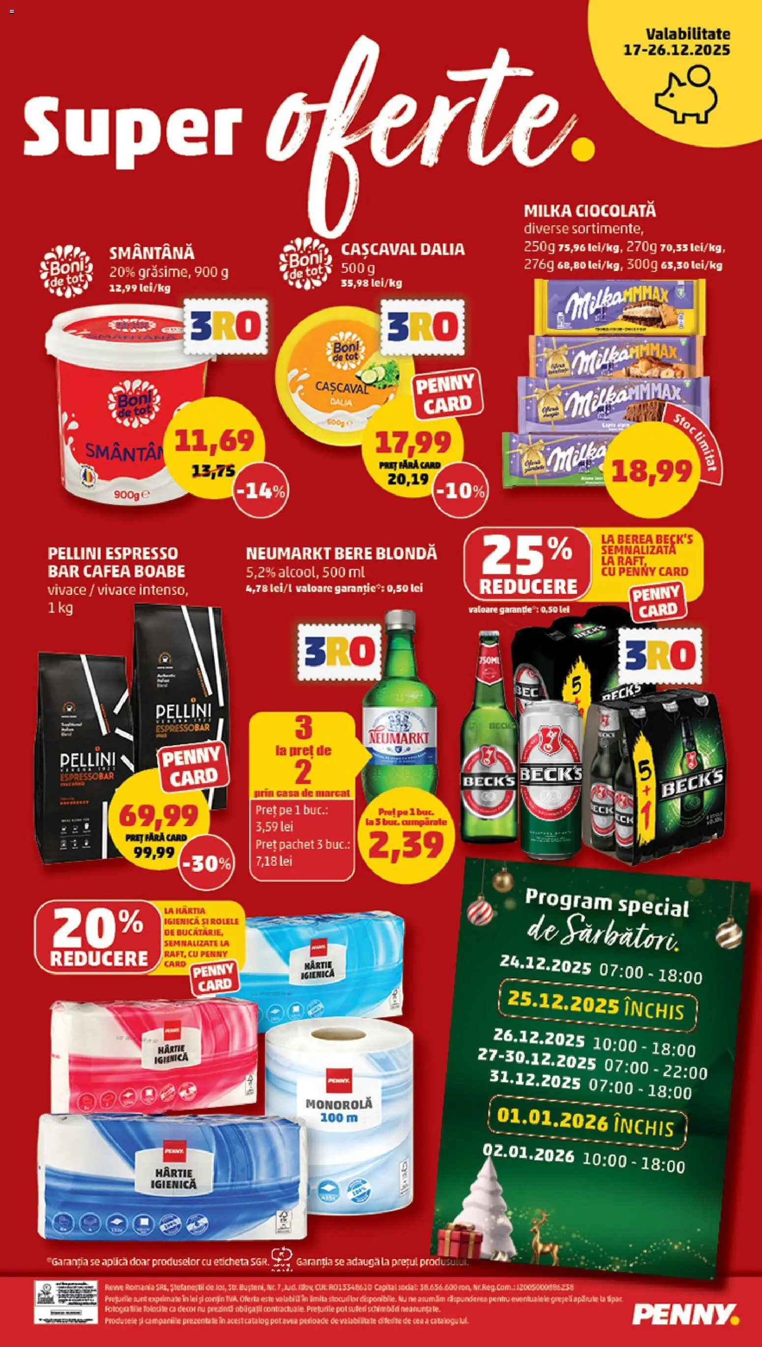 Catalog PENNY Market 17 - 25 Decembrie 2025 | Pagina 24 | Produse: Cașcaval, Cafea, Ciocolată, Smântână