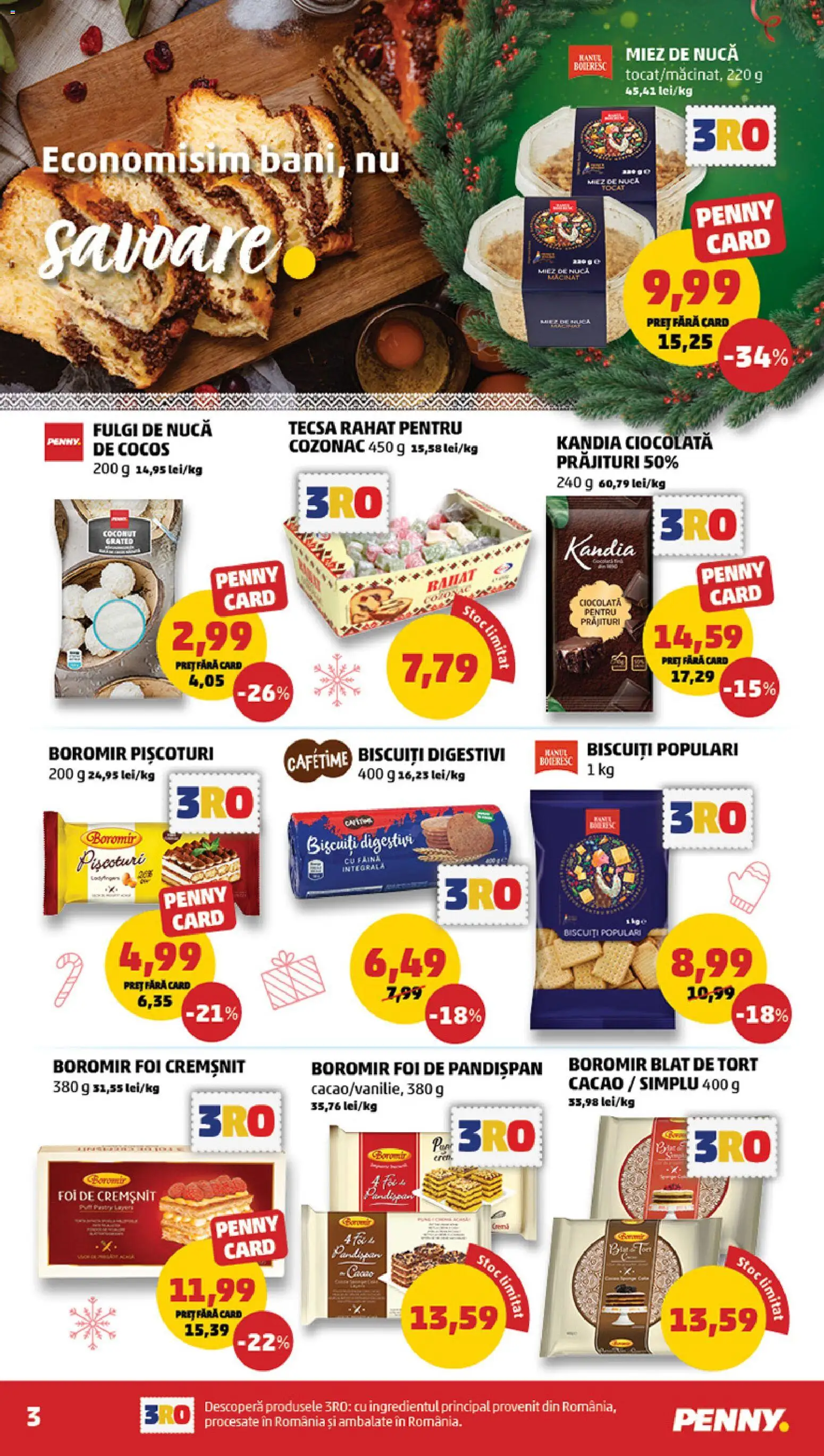 Catalog PENNY Market 17 - 25 Decembrie 2025 | Pagina 3 | Produse: Tort, Ciocolată, Făină, Cacao