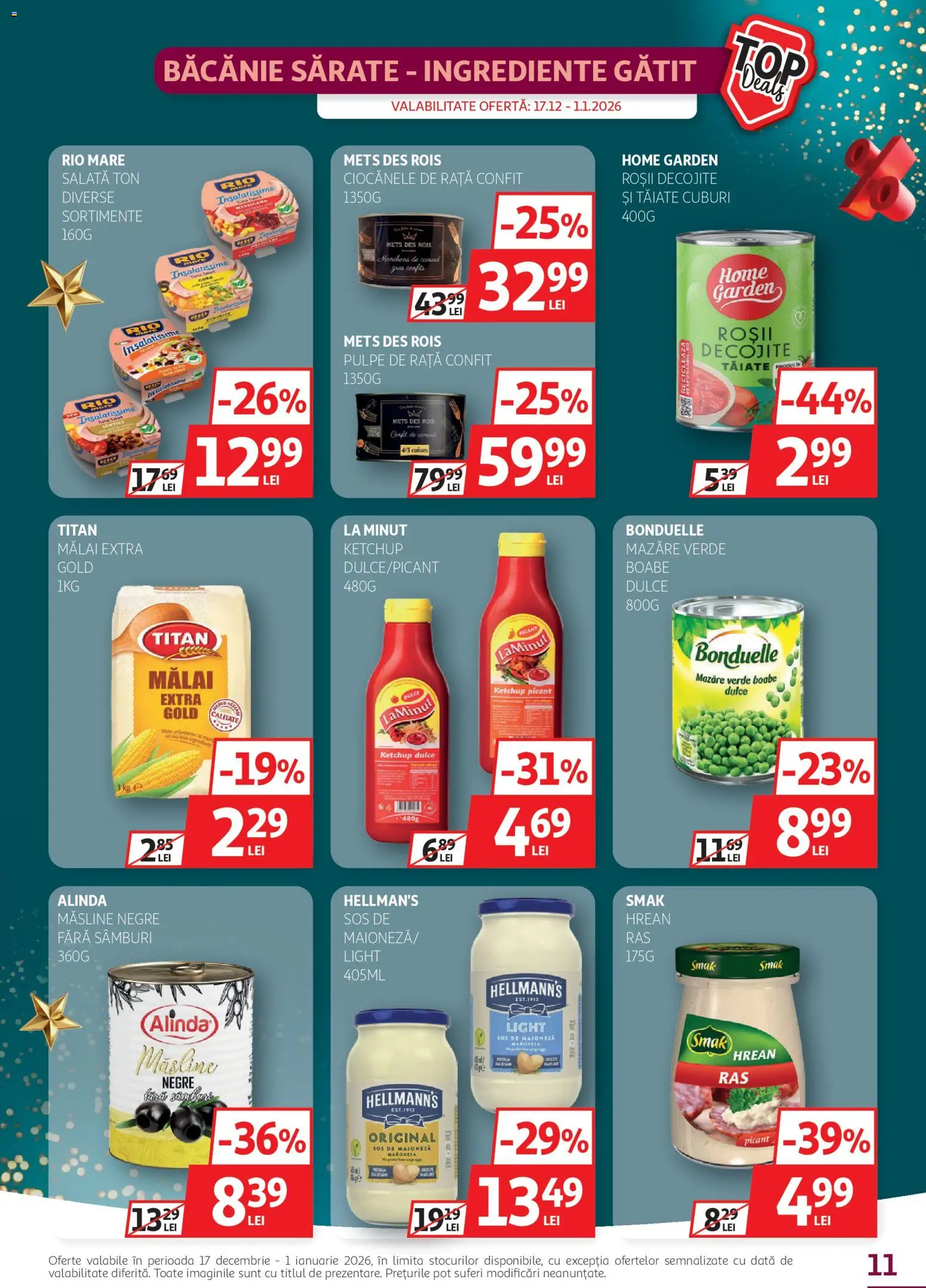 Catalog Auchan 17 - 31 Decembrie 2025 | Pagina 11 | Produse: Mazăre, Hijyenik ped, Roșii, Ketchup