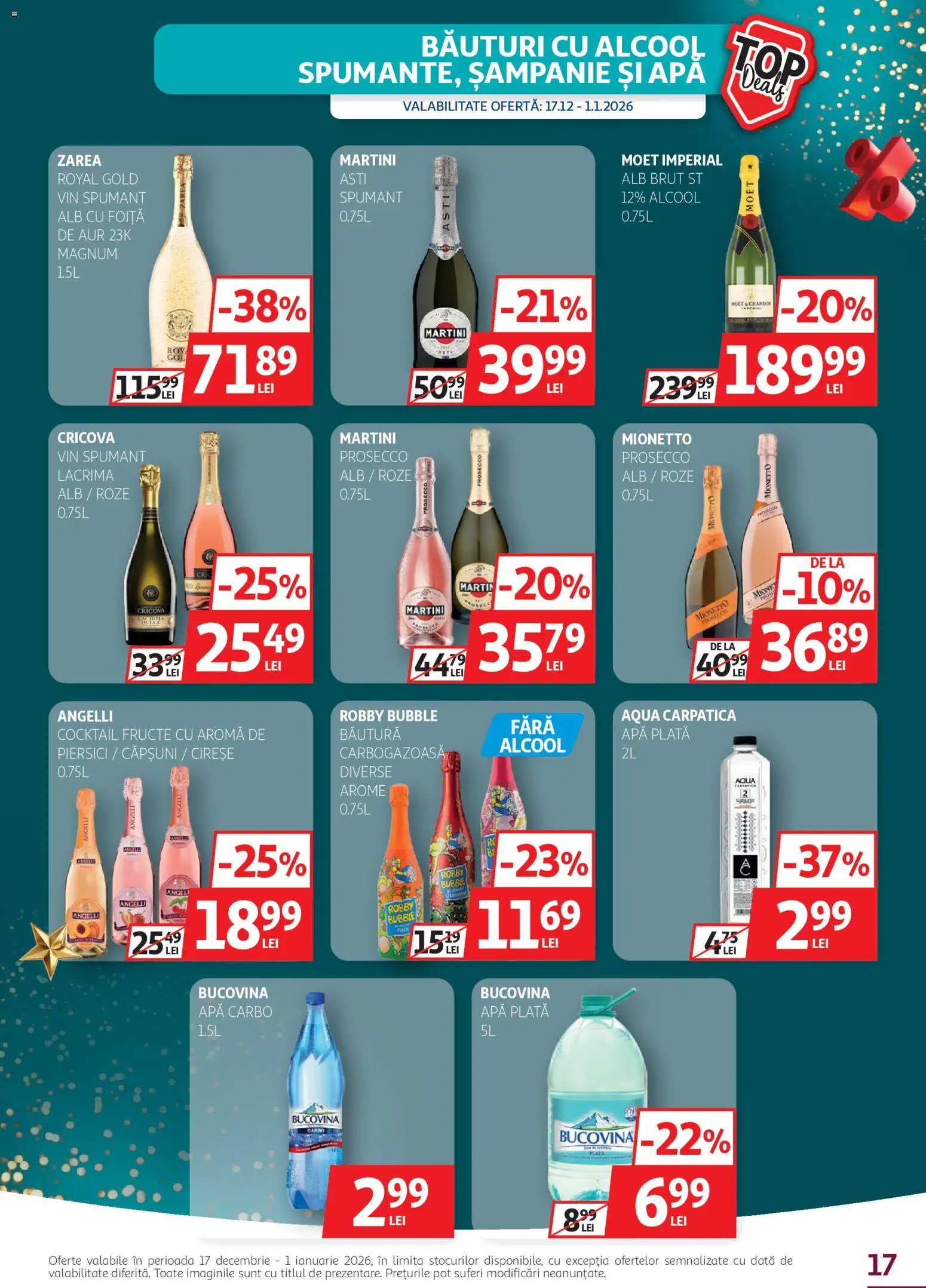 Catalog Auchan 17 - 31 Decembrie 2025 | Pagina 17 | Produse: Yulaf, Vin, Cocktail, Apă