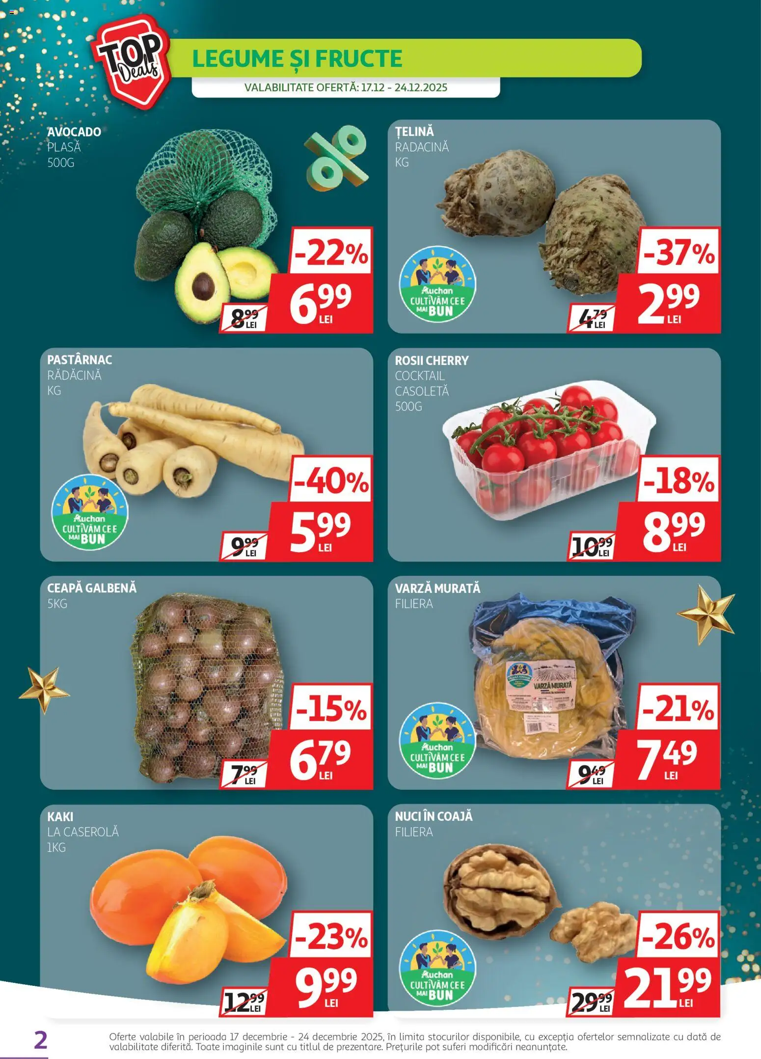 Catalog Auchan 17 - 31 Decembrie 2025 | Pagina 2 | Produse: Kaki, Press Kemik, Țelină, Legume