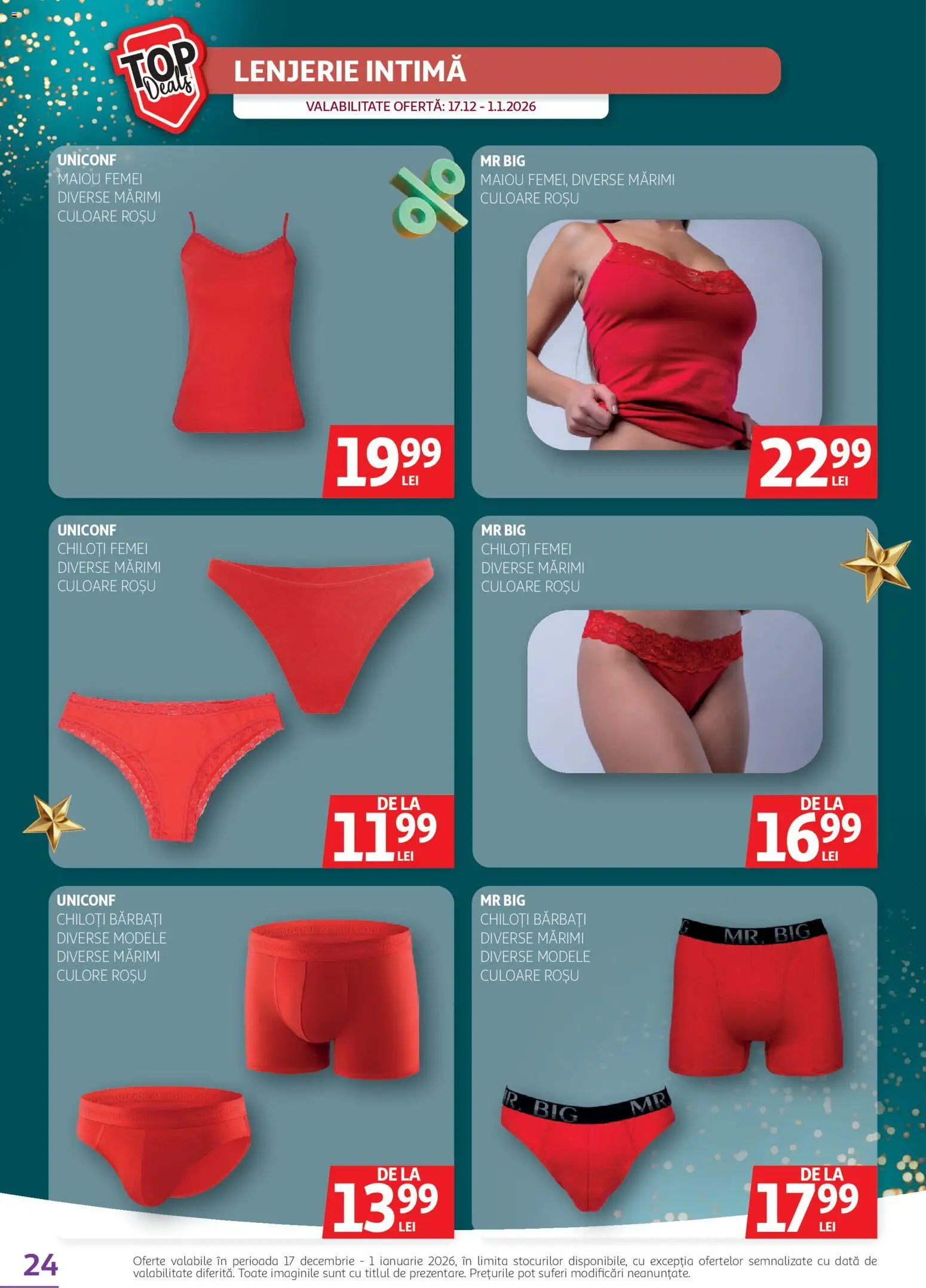 Catalog Auchan 17 - 31 Decembrie 2025 | Pagina 24 | Produse: Maiou, Chiloți