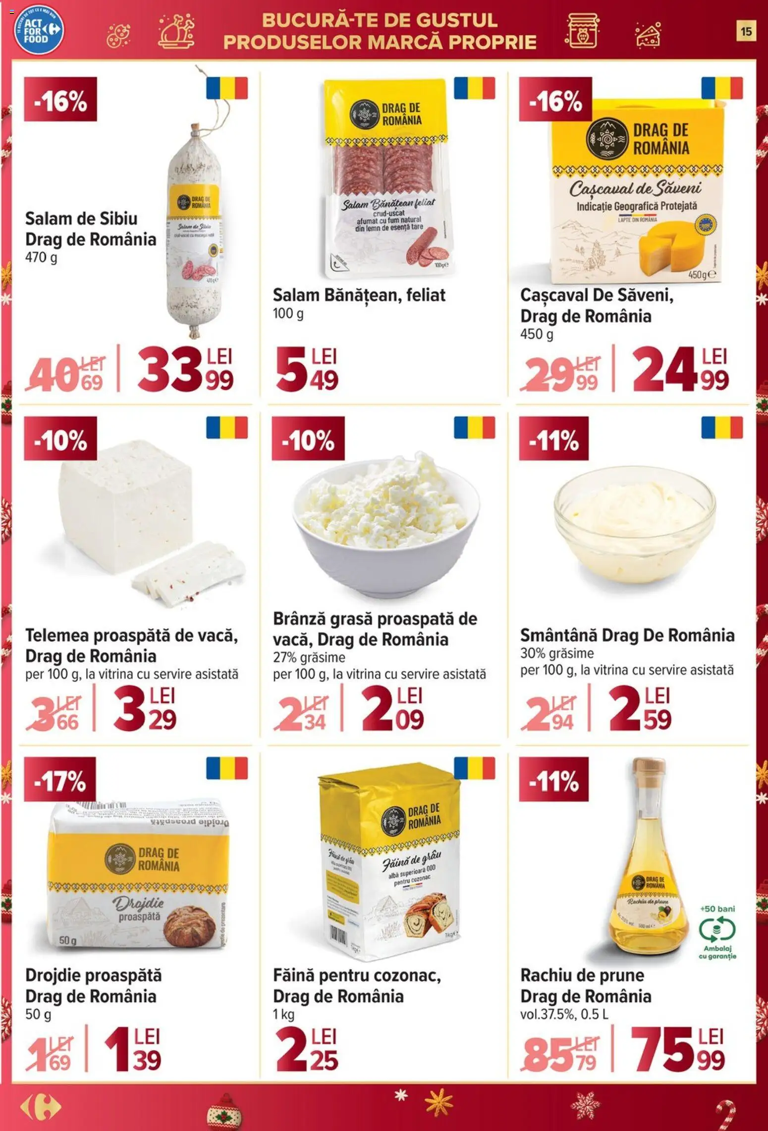 Catalog Carrefour 17 - 25 Decembrie 2025 | Pagina 15 | Produse: Vitrină, Cașcaval, Salam, Prune