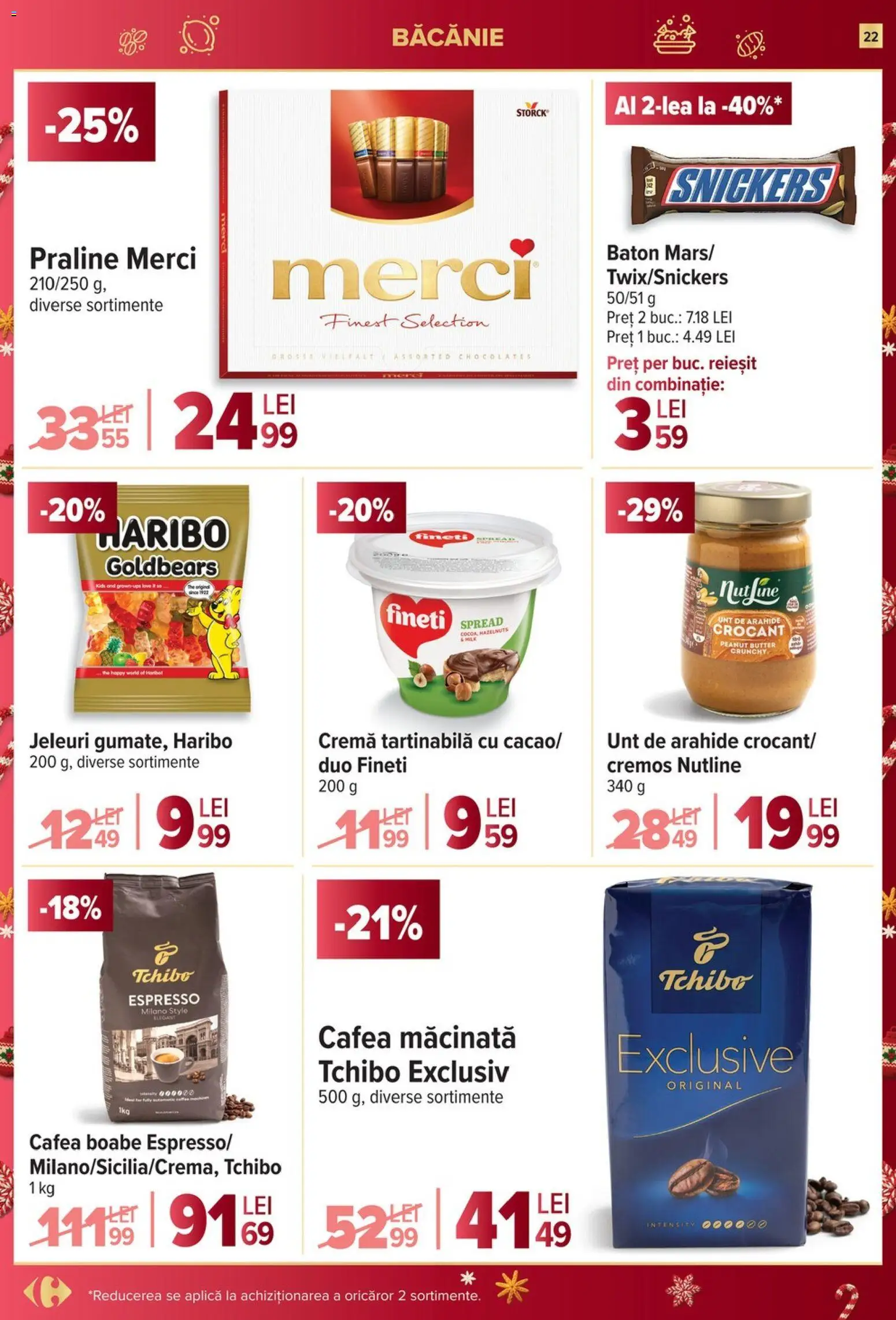 Catalog Carrefour 17 - 25 Decembrie 2025 | Pagina 22 | Produse: Arahide, Praline, Unt, Cremă tartinabilă