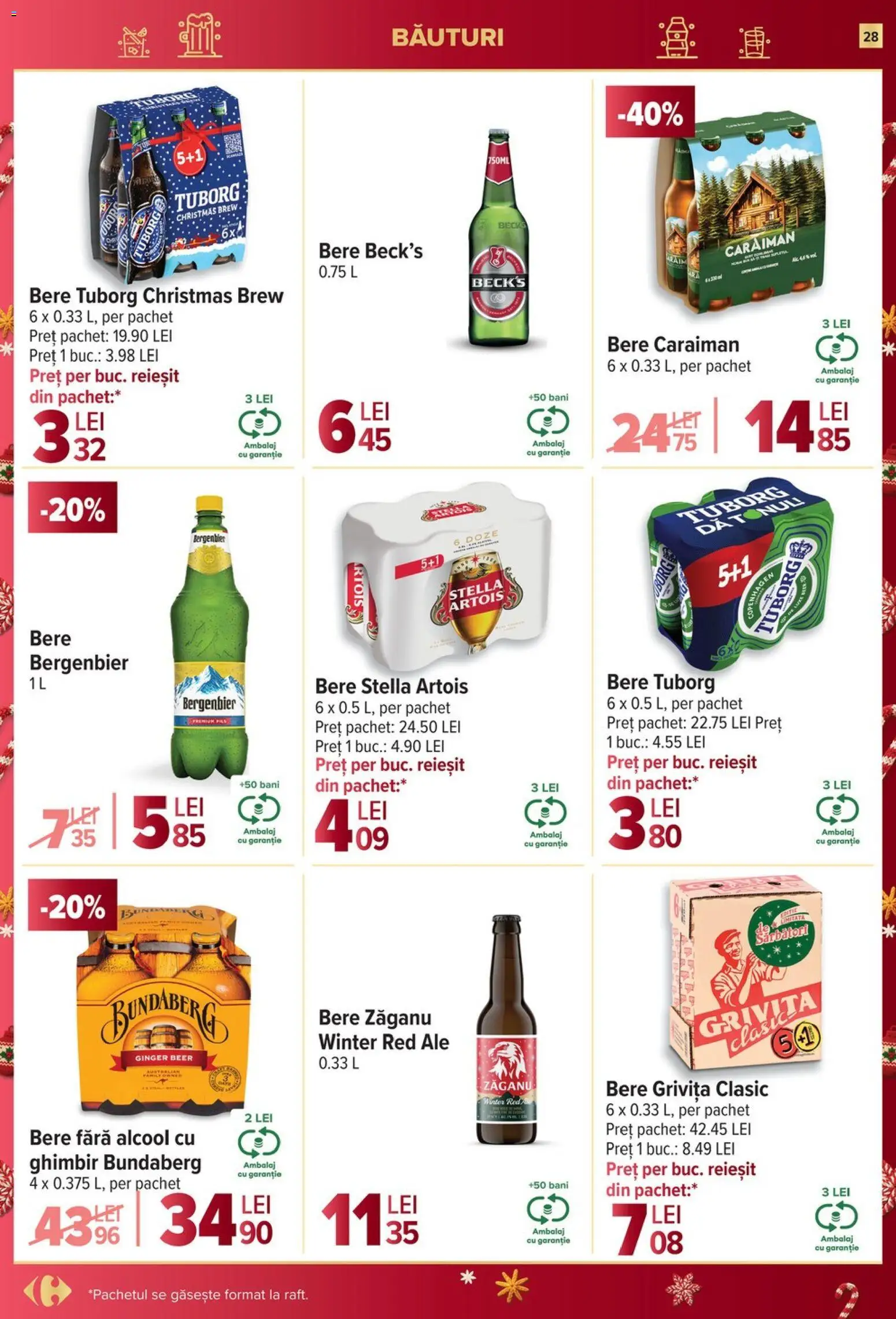 Catalog Carrefour 17 - 25 Decembrie 2025 | Pagina 28 | Produse: Bere, Plastik Kulübe