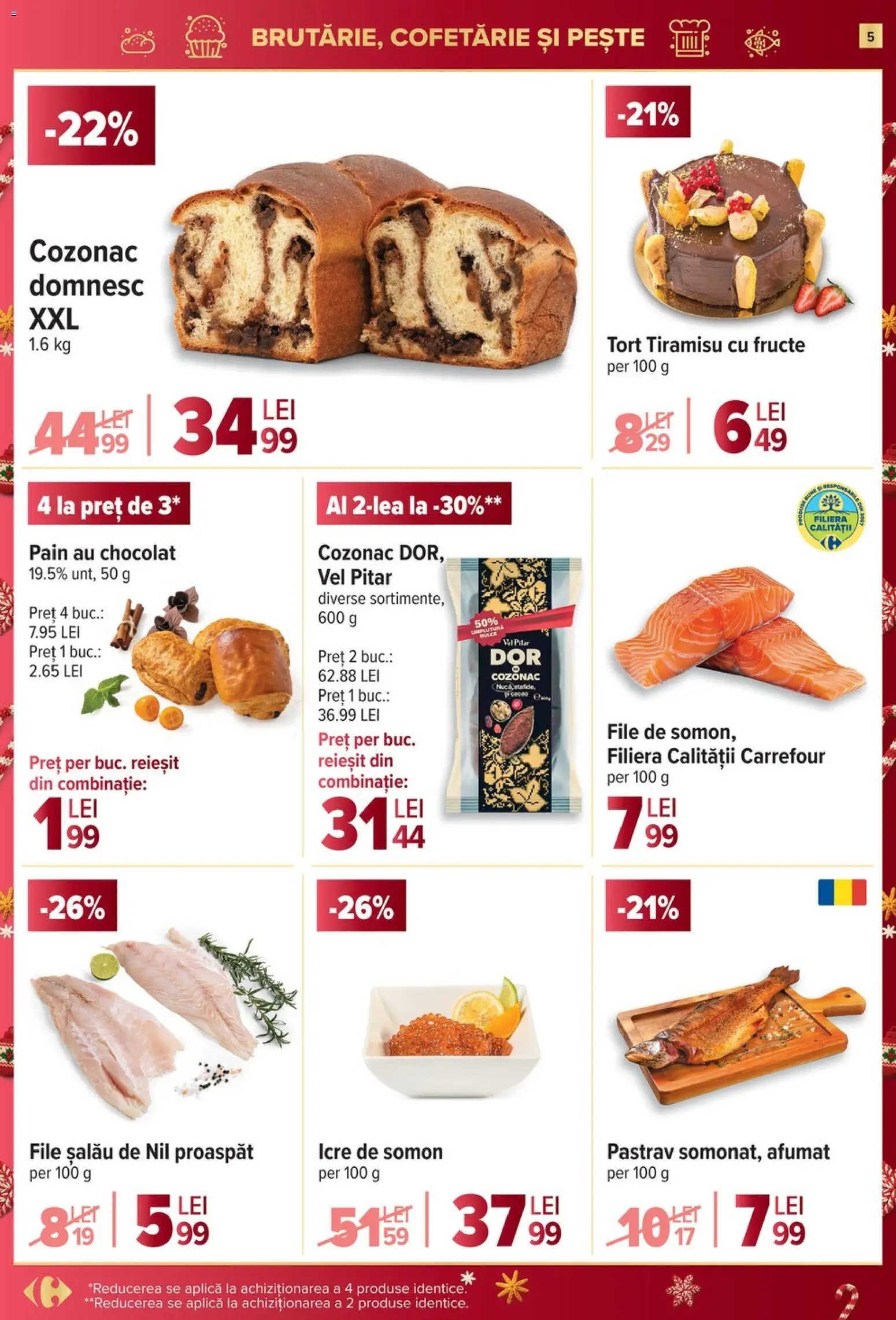 Catalog Carrefour 17 - 25 Decembrie 2025 | Pagina 5 | Produse: Tort, Tiramisu, Pește, Fructe
