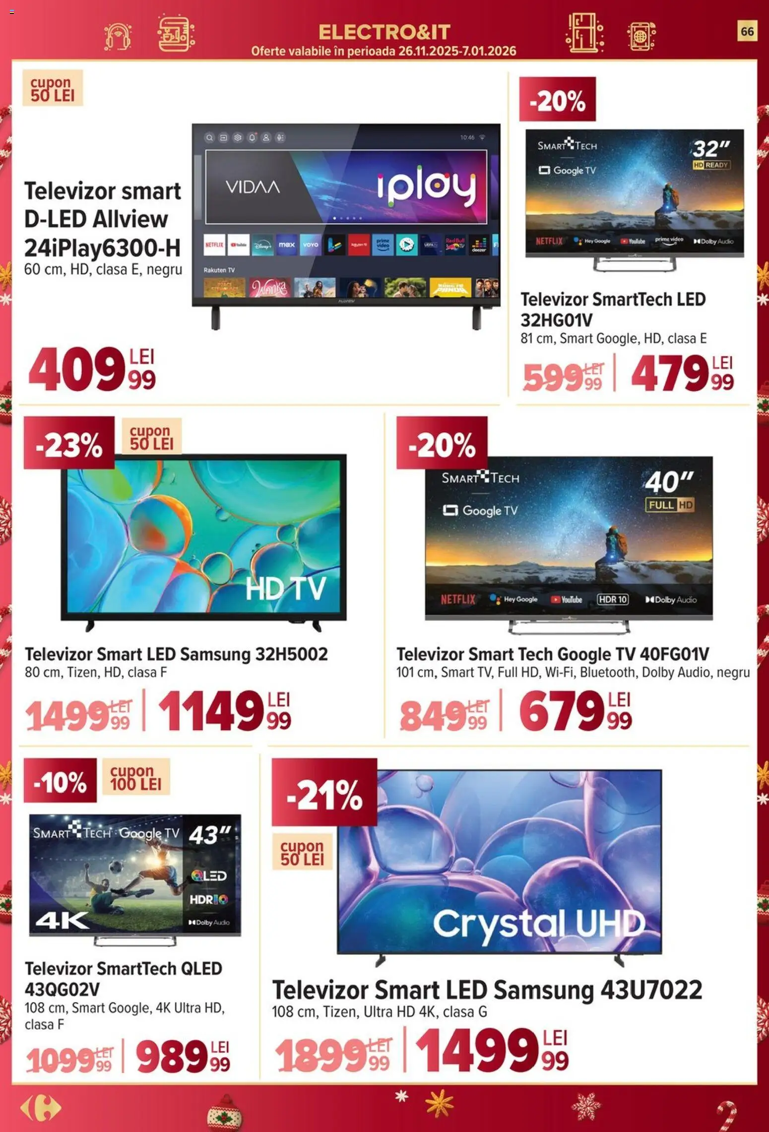 Catalog Carrefour 17 - 25 Decembrie 2025 | Pagina 66 | Produse: Televizor, Video, Audio, Babak