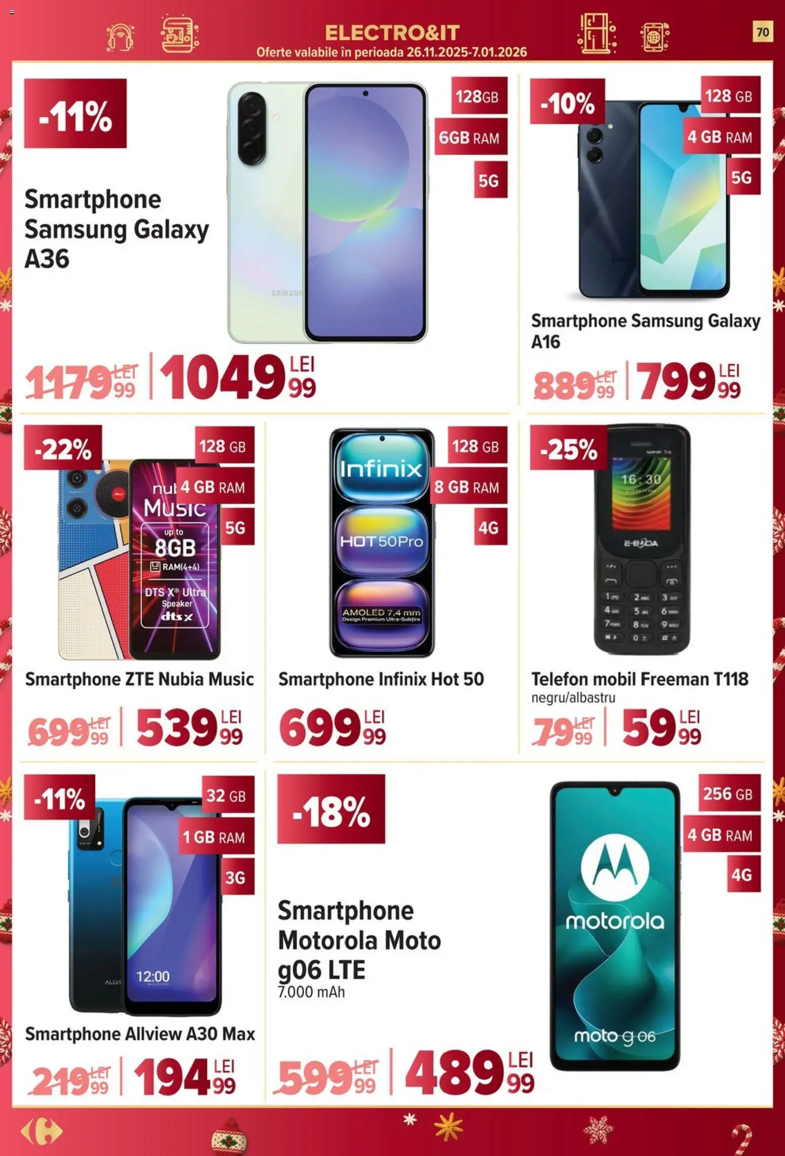Catalog Carrefour 17 - 25 Decembrie 2025 | Pagina 70 | Produse: Telefon, Smartphone, Speaker