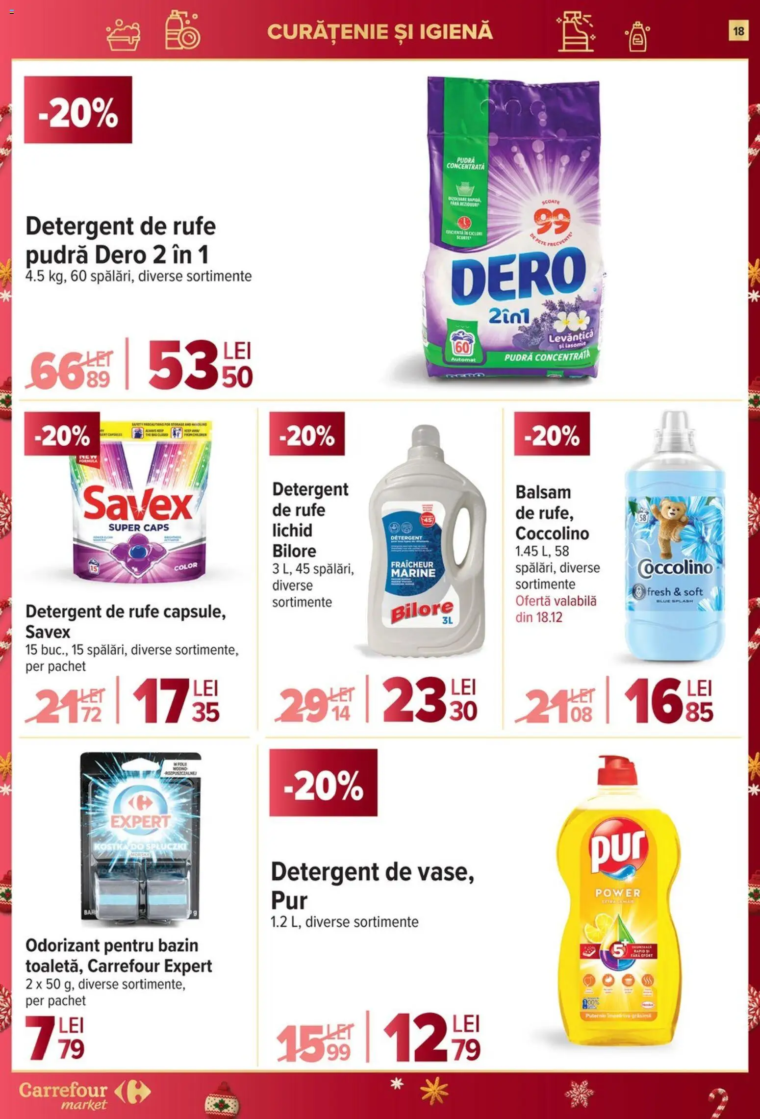 Catalog Carrefour 17 - 25 Decembrie 2025 | Pagina 18 | Produse: Pudră, Balsam, Detergent, Balsam de rufe