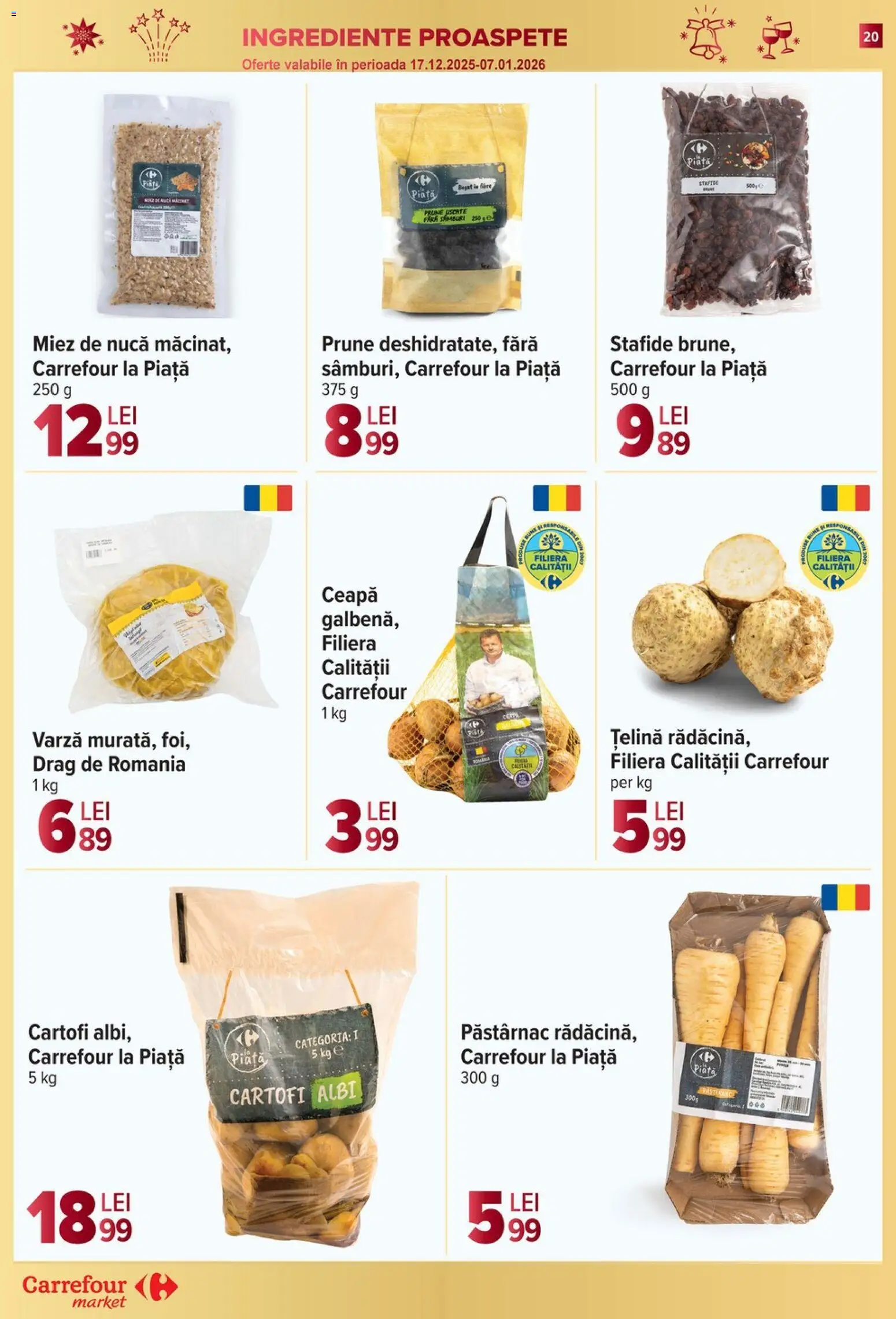 Catalog Carrefour 17 - 25 Decembrie 2025 | Pagina 20 | Produse: Press Kemik, Țelină, Stafide, Cartofi