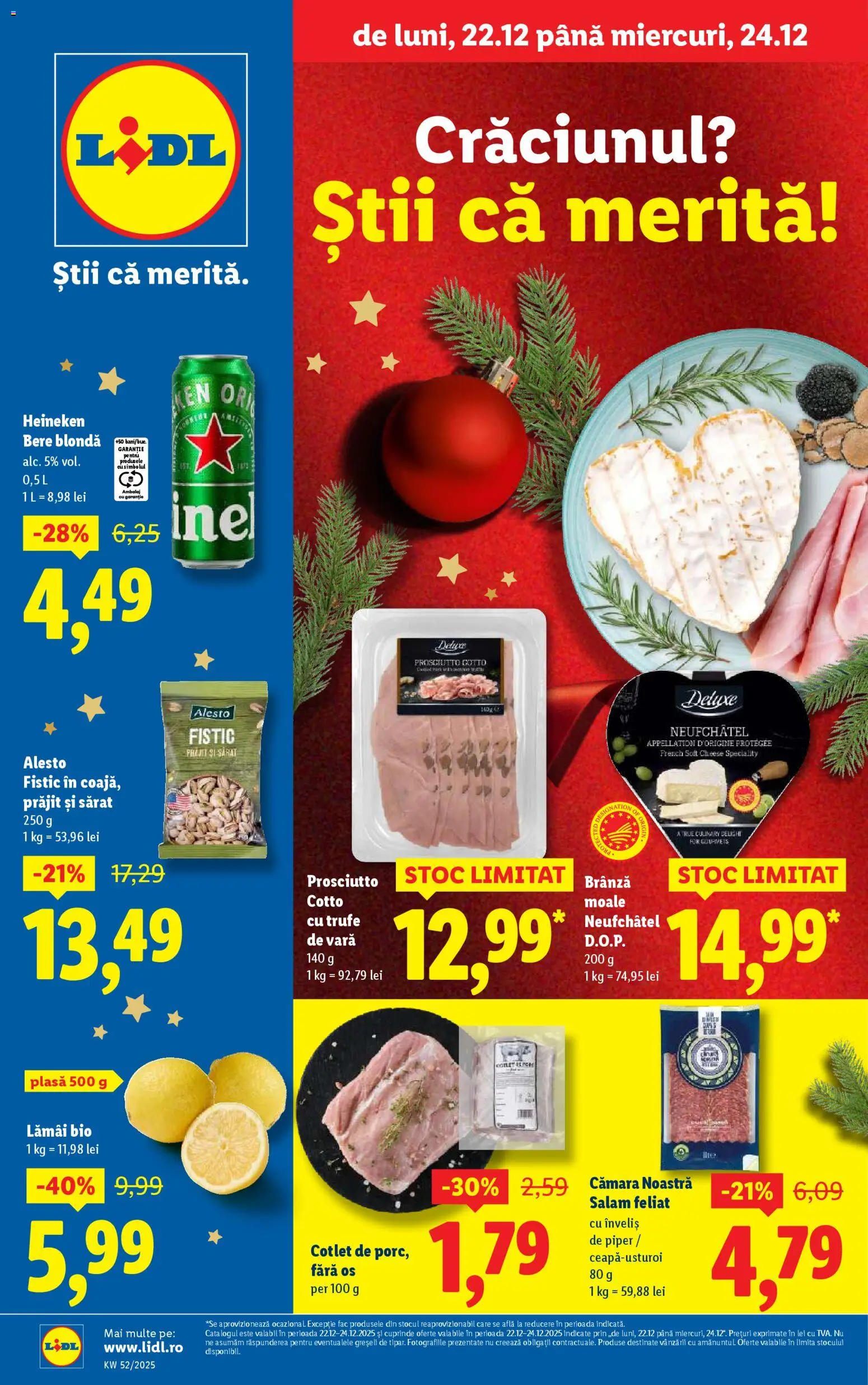 Catalog LIDL 22 - 23 Decembrie 2025 | Pagina 1 | Produse: Lait de coco, Brânză, Salam, Fistic