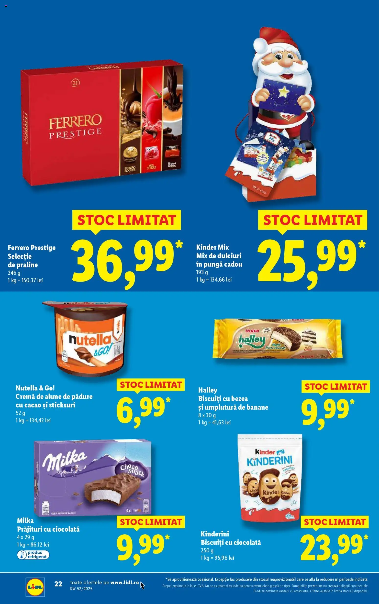 Catalog LIDL 22 - 23 Decembrie 2025 | Pagina 22 | Produse: Praline, Cremă, Banane, Biscuiți