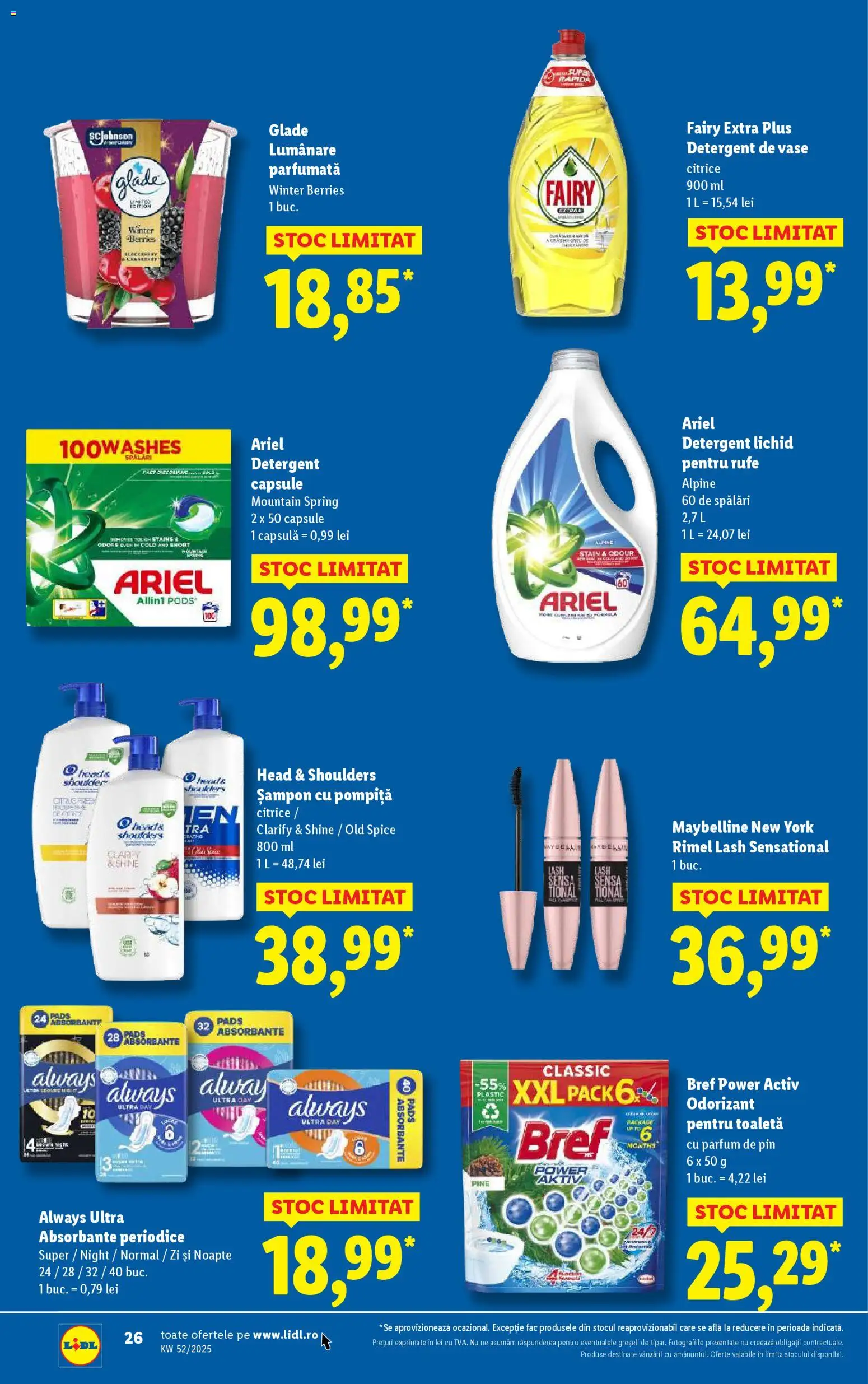 Catalog LIDL 22 - 23 Decembrie 2025 | Pagina 26 | Produse: Kısırlaştırılmış Kedi Maması, Detergent de vase, Lumânare, Detergent