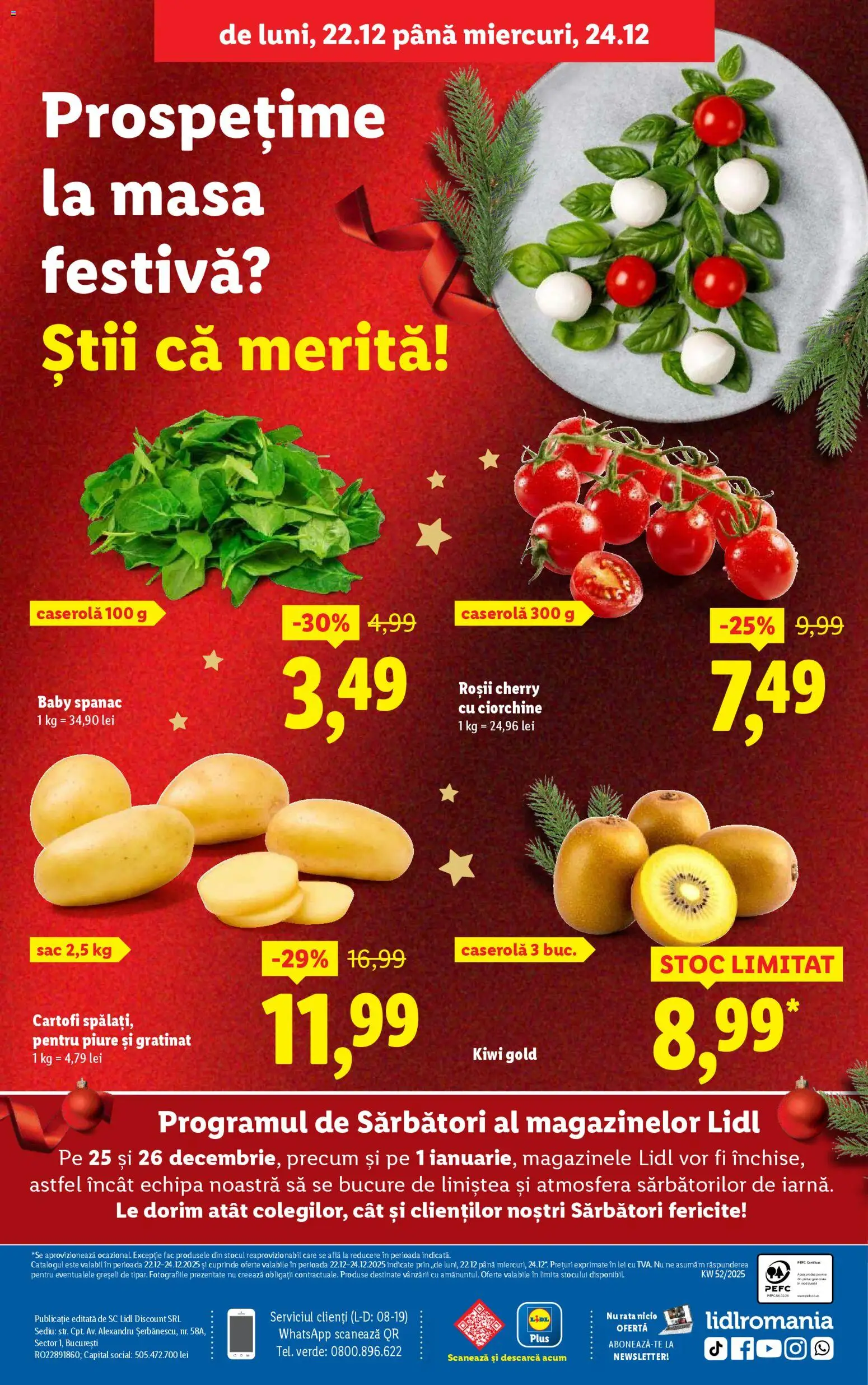 Catalog LIDL 22 - 23 Decembrie 2025 | Pagina 42 | Produse: Masă, Rață, Kiwi, Cartofi