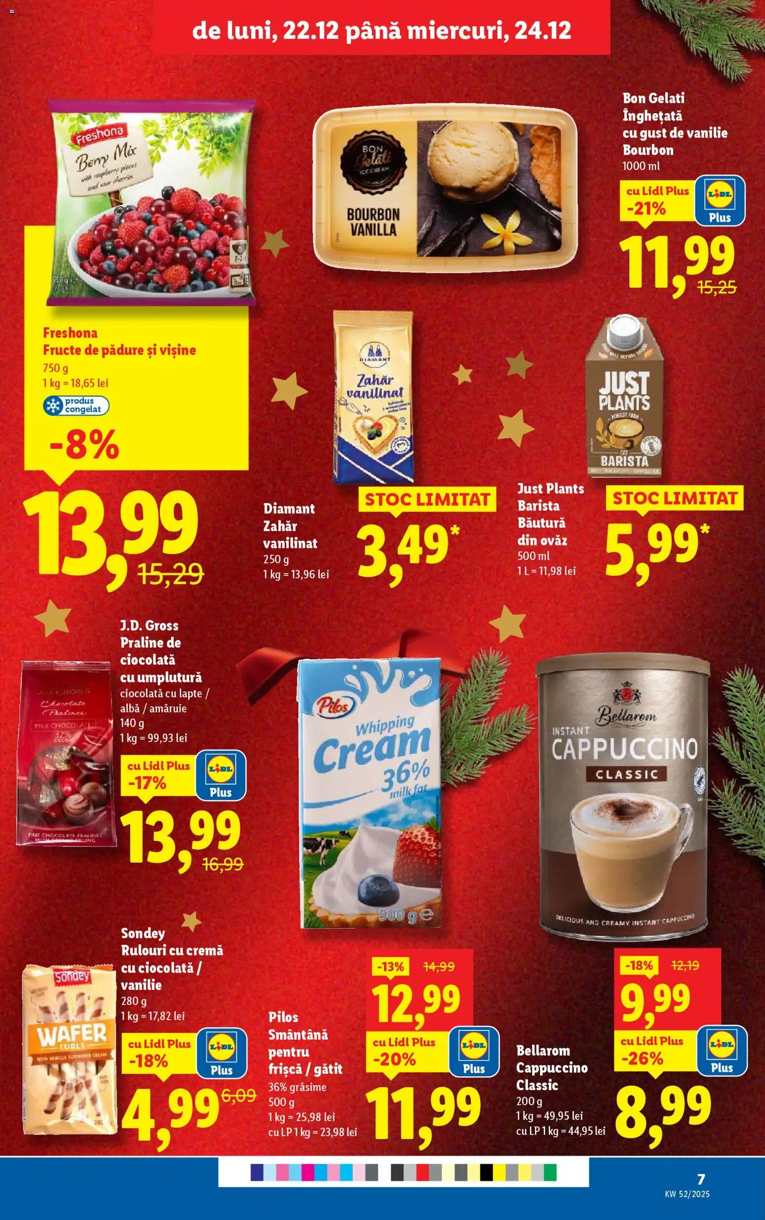 Catalog LIDL 22 - 23 Decembrie 2025 | Pagina 7 | Produse: Bourbon, Smântână, Înghețată, Fructe