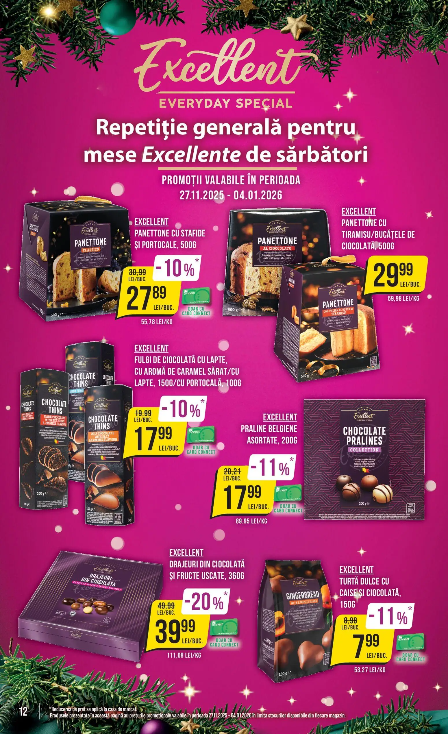 Catalog Mega Image 18 - 27 Decembrie 2025 | Pagina 12 | Produse: Praline, Ciocolată, Turtă dulce, Fructe