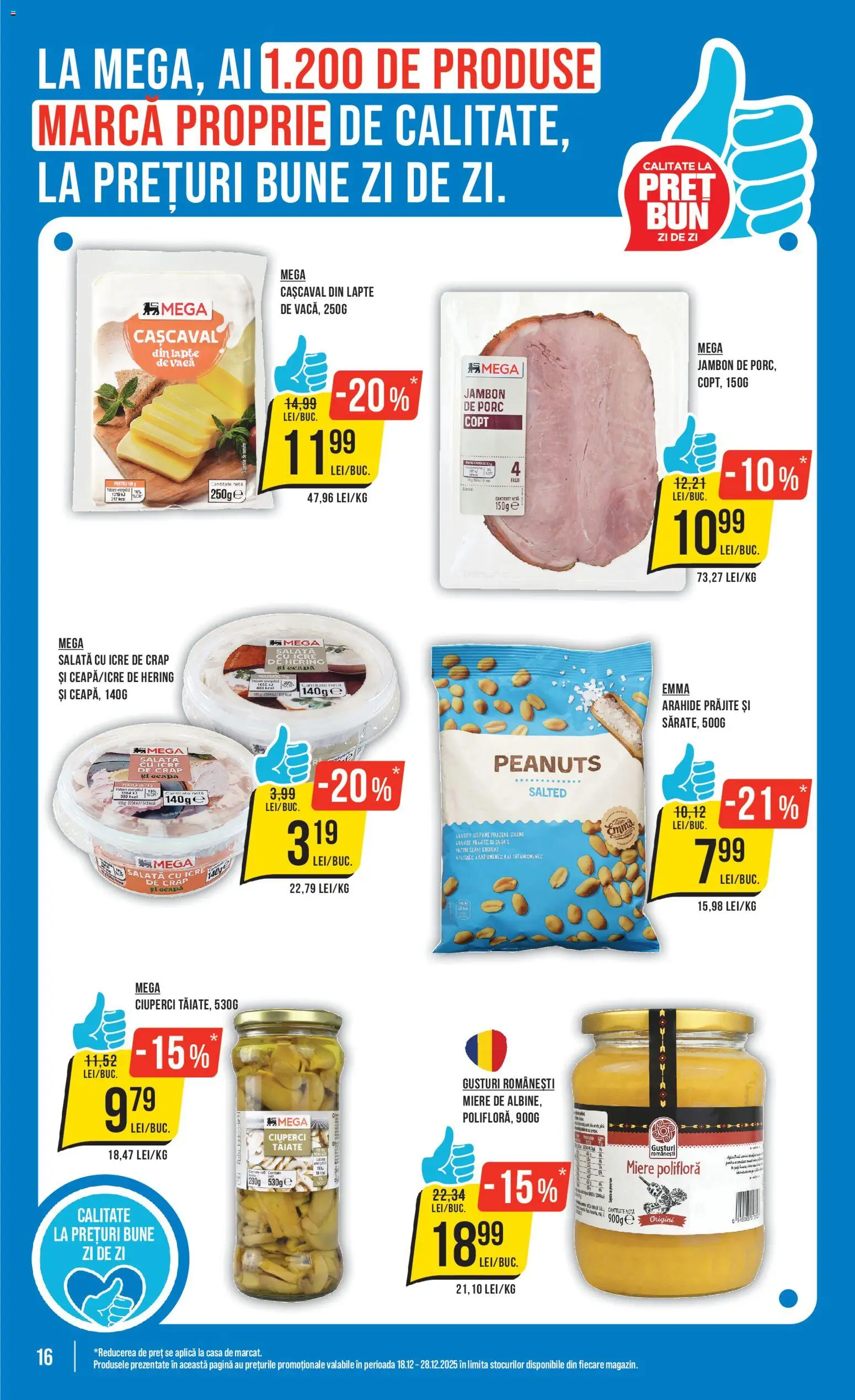 Catalog Mega Image 18 - 27 Decembrie 2025 | Pagina 16 | Produse: Miere polifloră, Cașcaval, Salată, Ceapă