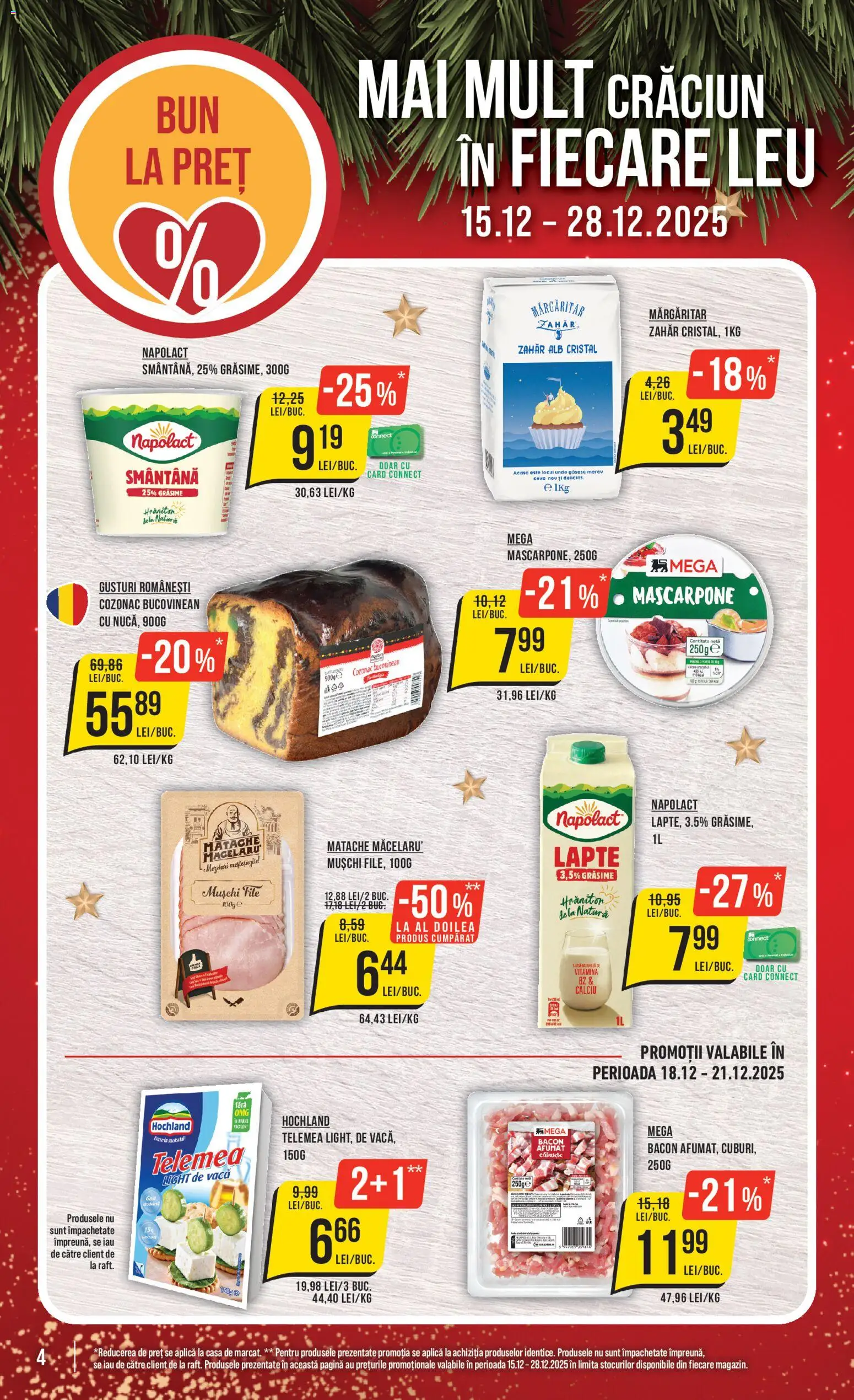 Catalog Mega Image 18 - 27 Decembrie 2025 | Pagina 4 | Produse: Bacon, Lapte, Smântână, Zahăr