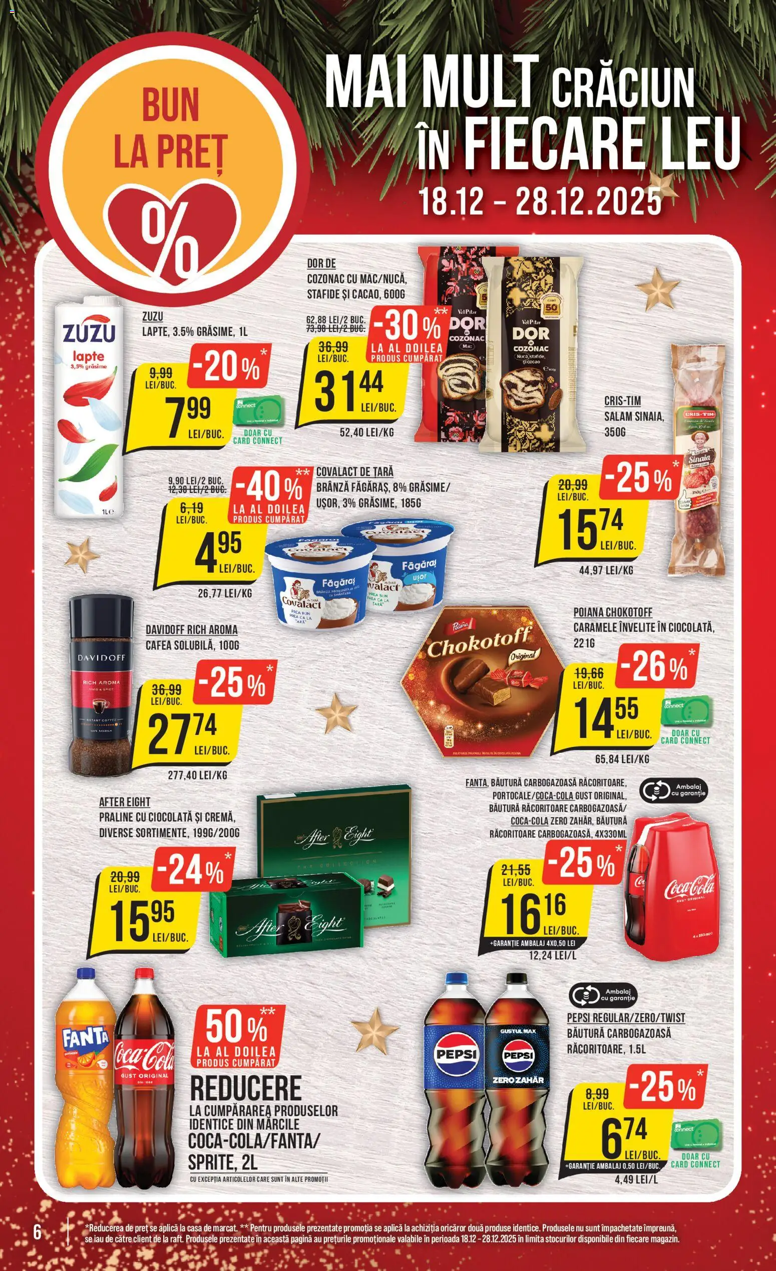Catalog Mega Image 18 - 27 Decembrie 2025 | Pagina 6 | Produse: Brânză, Salam, Zahăr, Caramele
