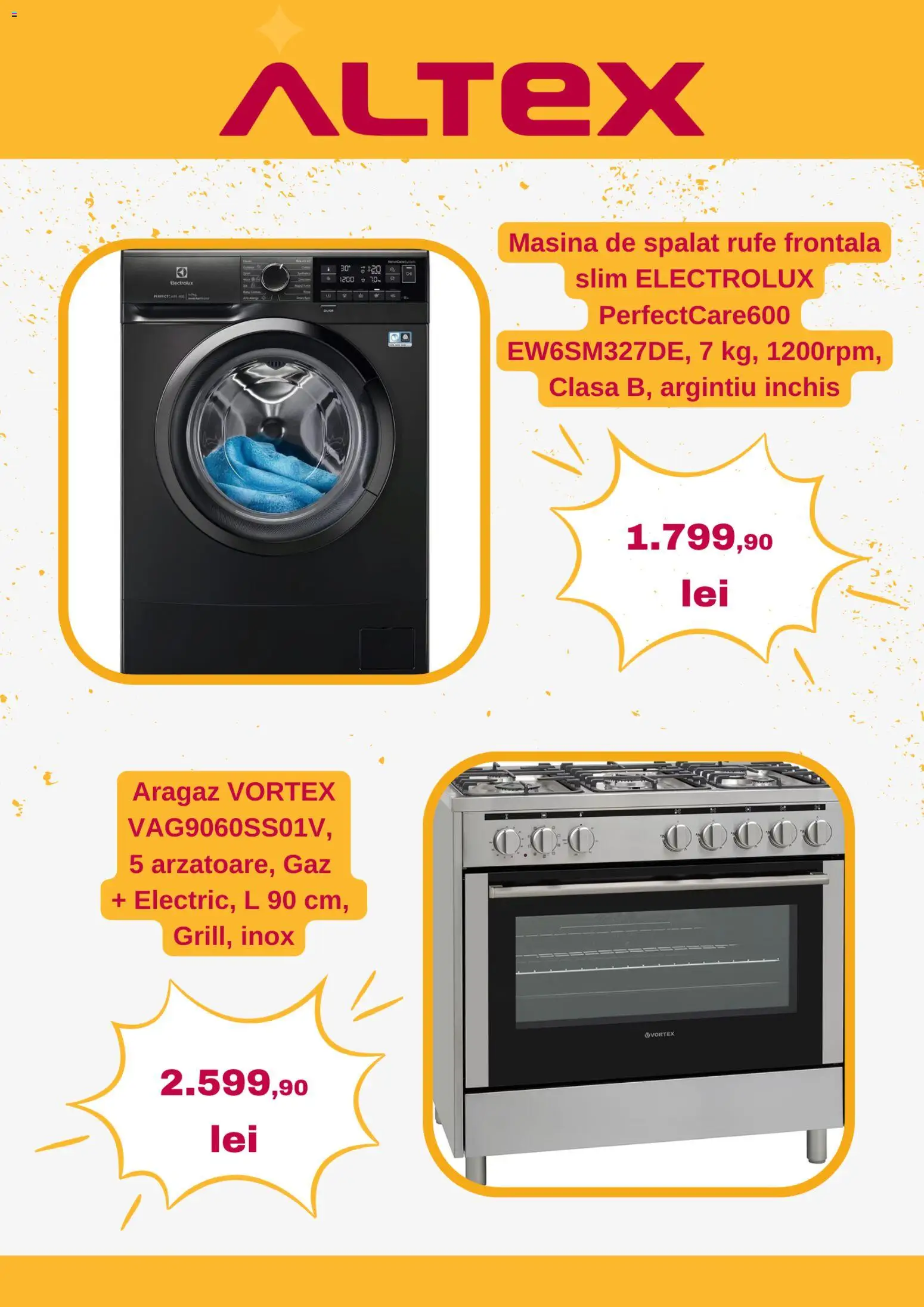 Catalog Altex 18 - 23 Decembrie 2025 | Pagina 6 | Produse: Mașină De Spălat, Aragaz