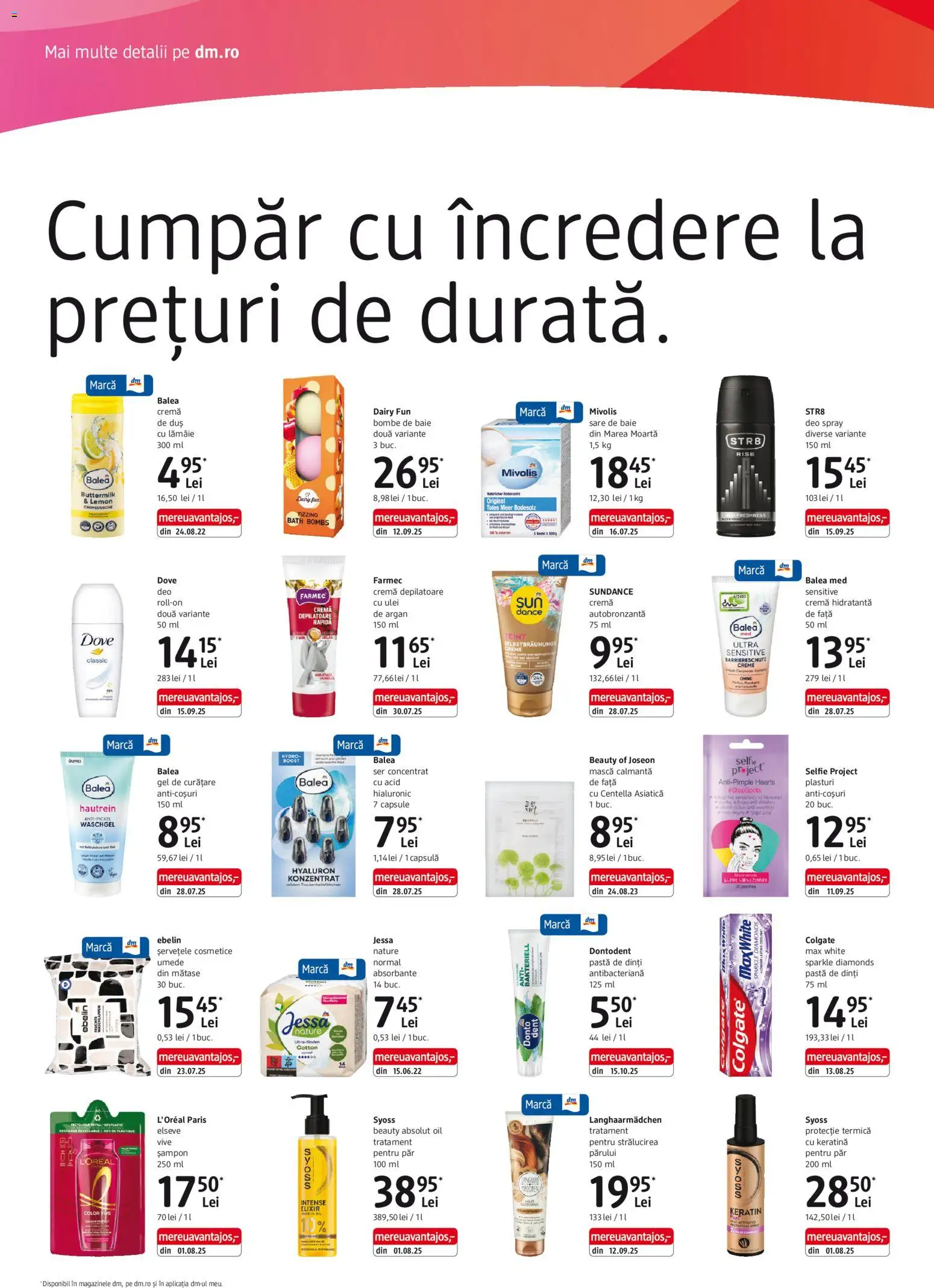 Catalog DM Drogerie Markt 18 Decembrie 2025 - 19 Ianuarie 2026 | Pagina 2 | Produse: Duș, Cremă depilatoare, Pastă de dinți, Sare