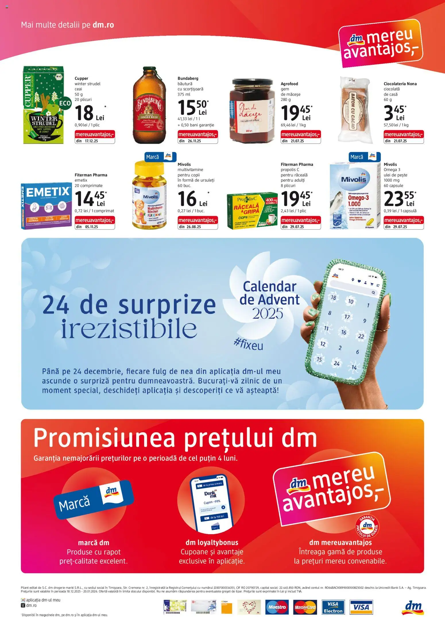 Catalog DM Drogerie Markt 18 Decembrie 2025 - 19 Ianuarie 2026 | Pagina 4 | Produse: Ștrudel, Ceai, Cacao, Propolis