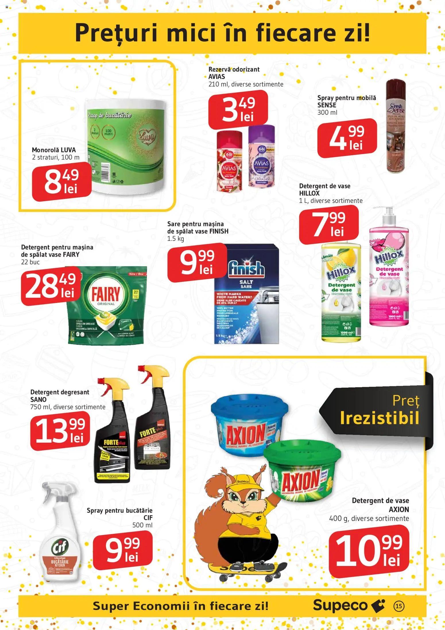 Catalog Supeco 27 Decembrie 2025 - 6 Ianuarie 2026 | Pagina 15 | Produse: Mașină De Spălat, Bucătărie, Detergent pentru mașina de spălat, Apă