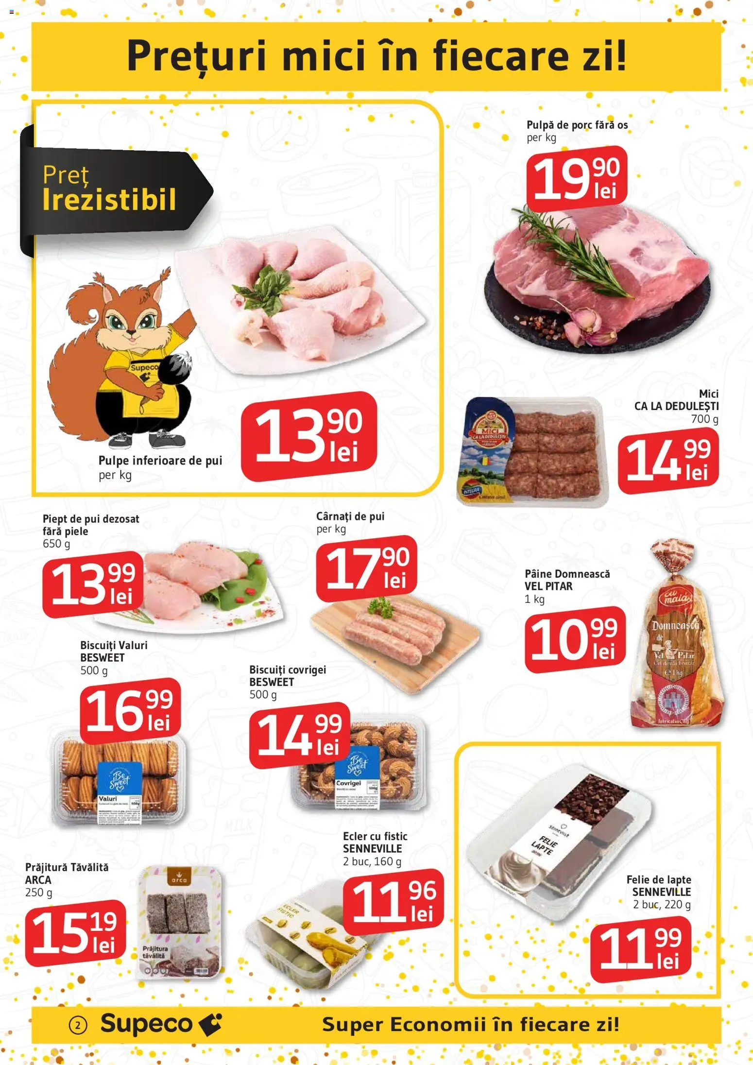 Catalog Supeco 27 Decembrie 2025 - 6 Ianuarie 2026 | Pagina 2 | Produse: Prăjitură, Covrigei, Lapte, Biscuiți