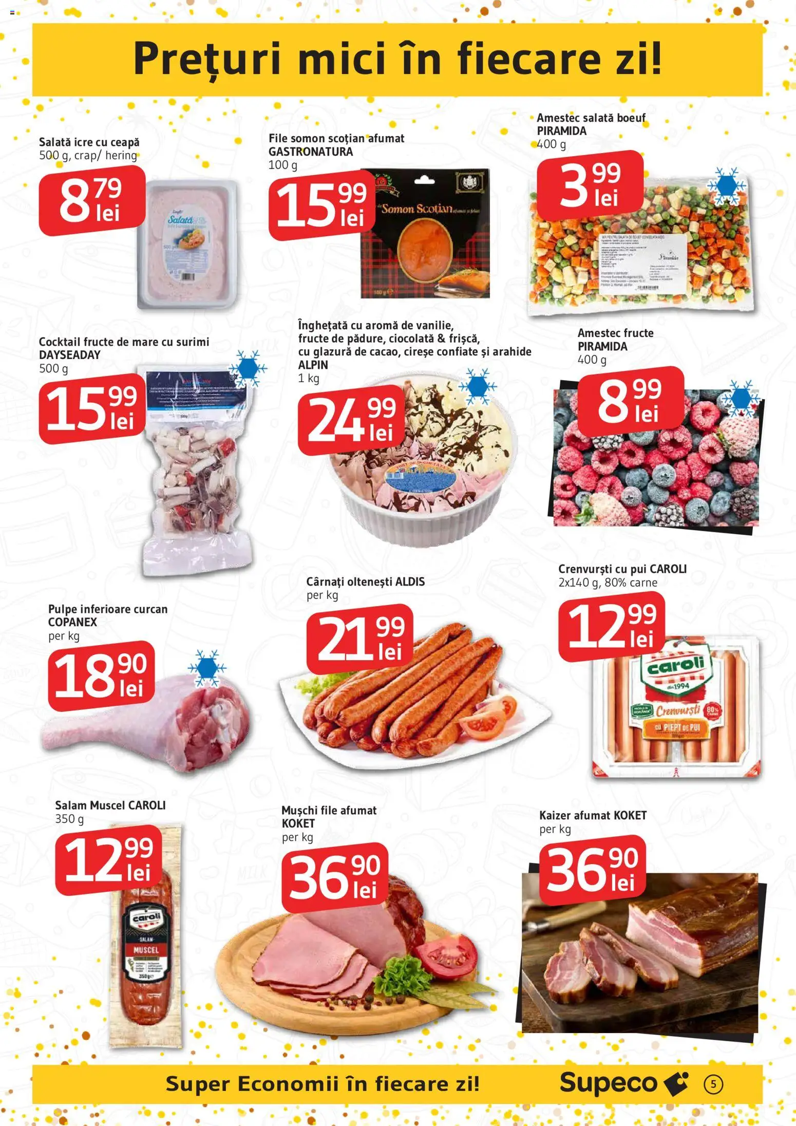 Catalog Supeco 27 Decembrie 2025 - 6 Ianuarie 2026 | Pagina 5 | Produse: Salam, Salată, Ceapă, Cârnați